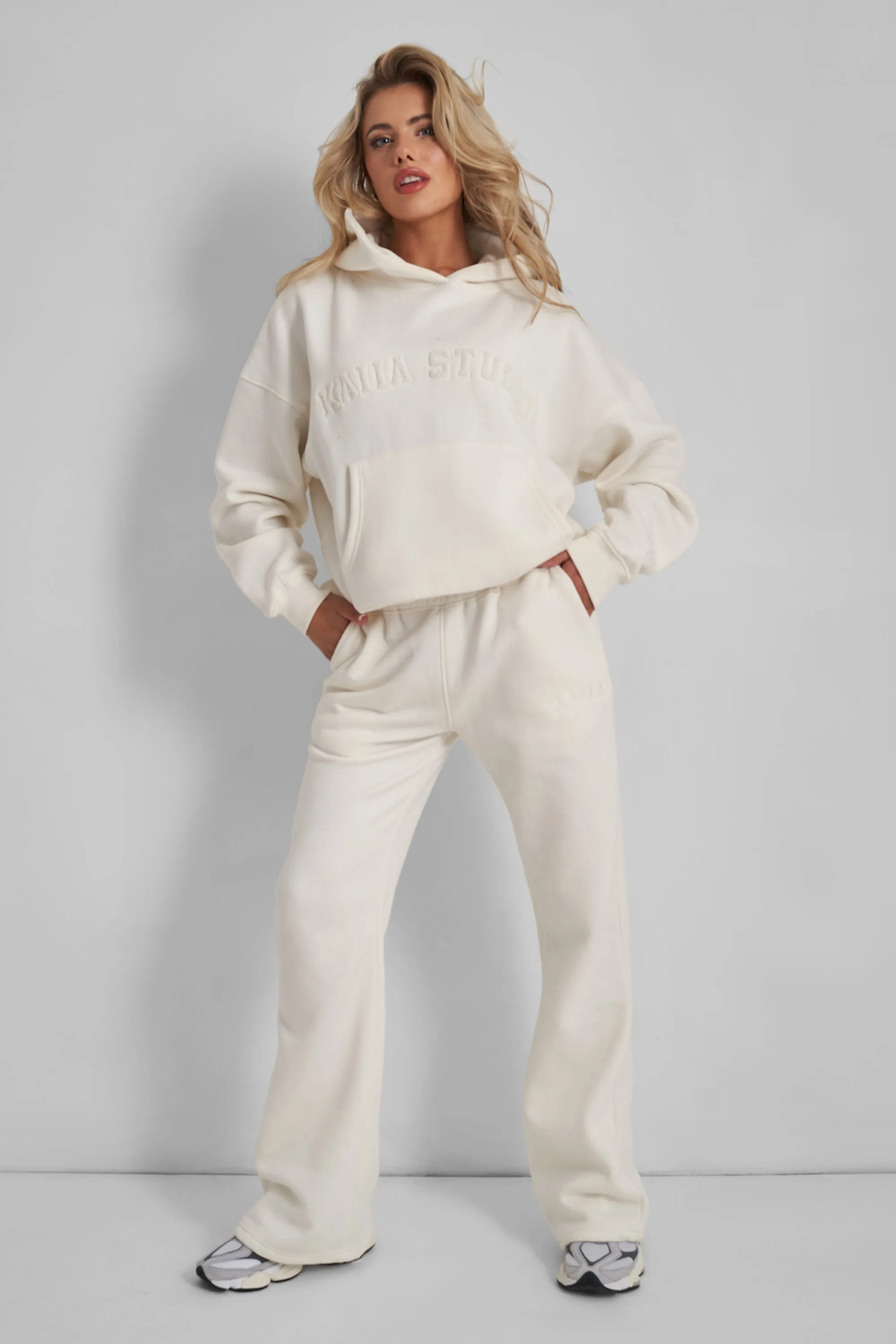 Kaiia Wide Leg Sweat Pants in Vanilla sold by Kaiia the label
