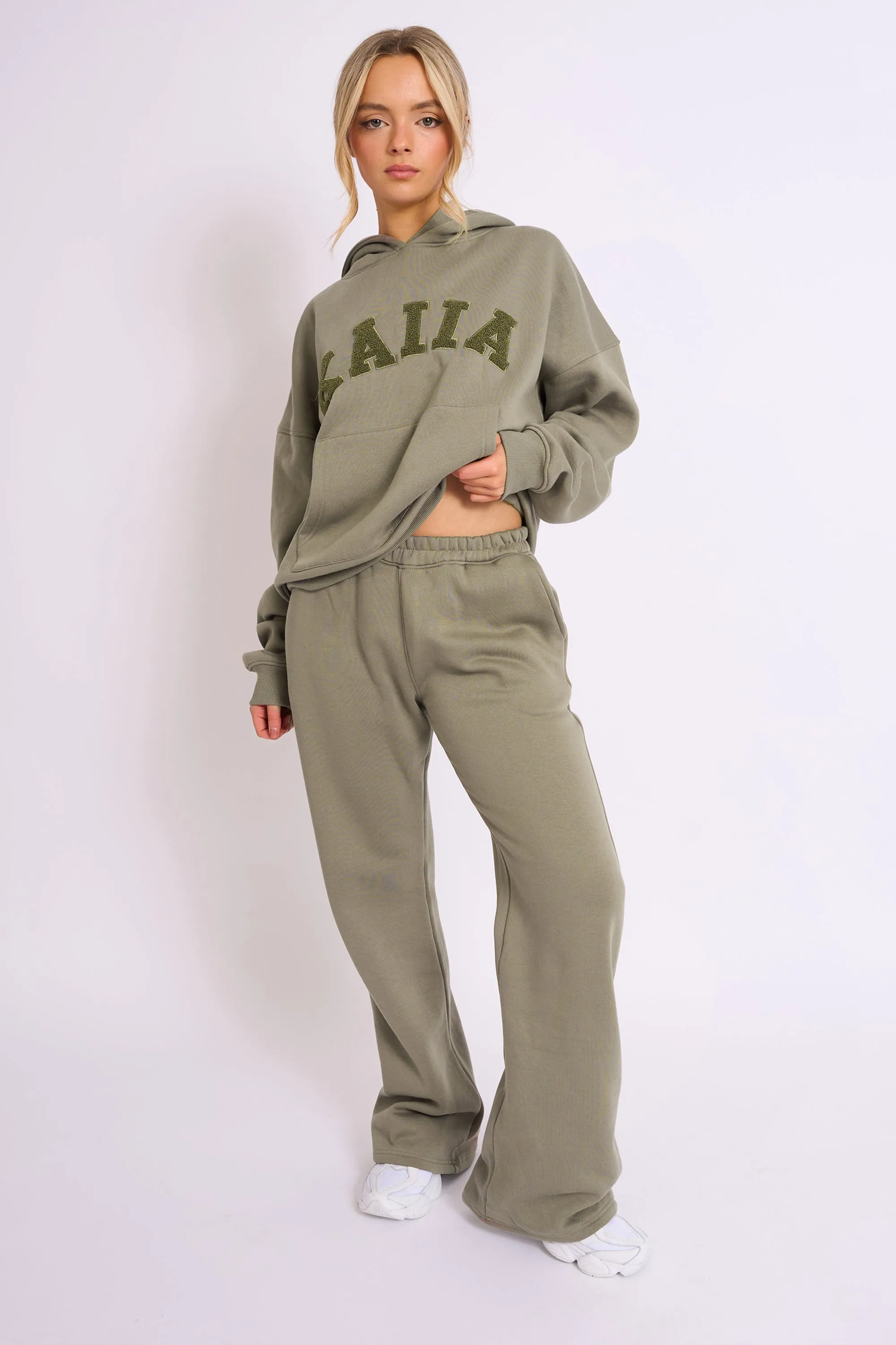 Kaiia Wide Leg Sweat Pants Khaki sold by Kaiia the label