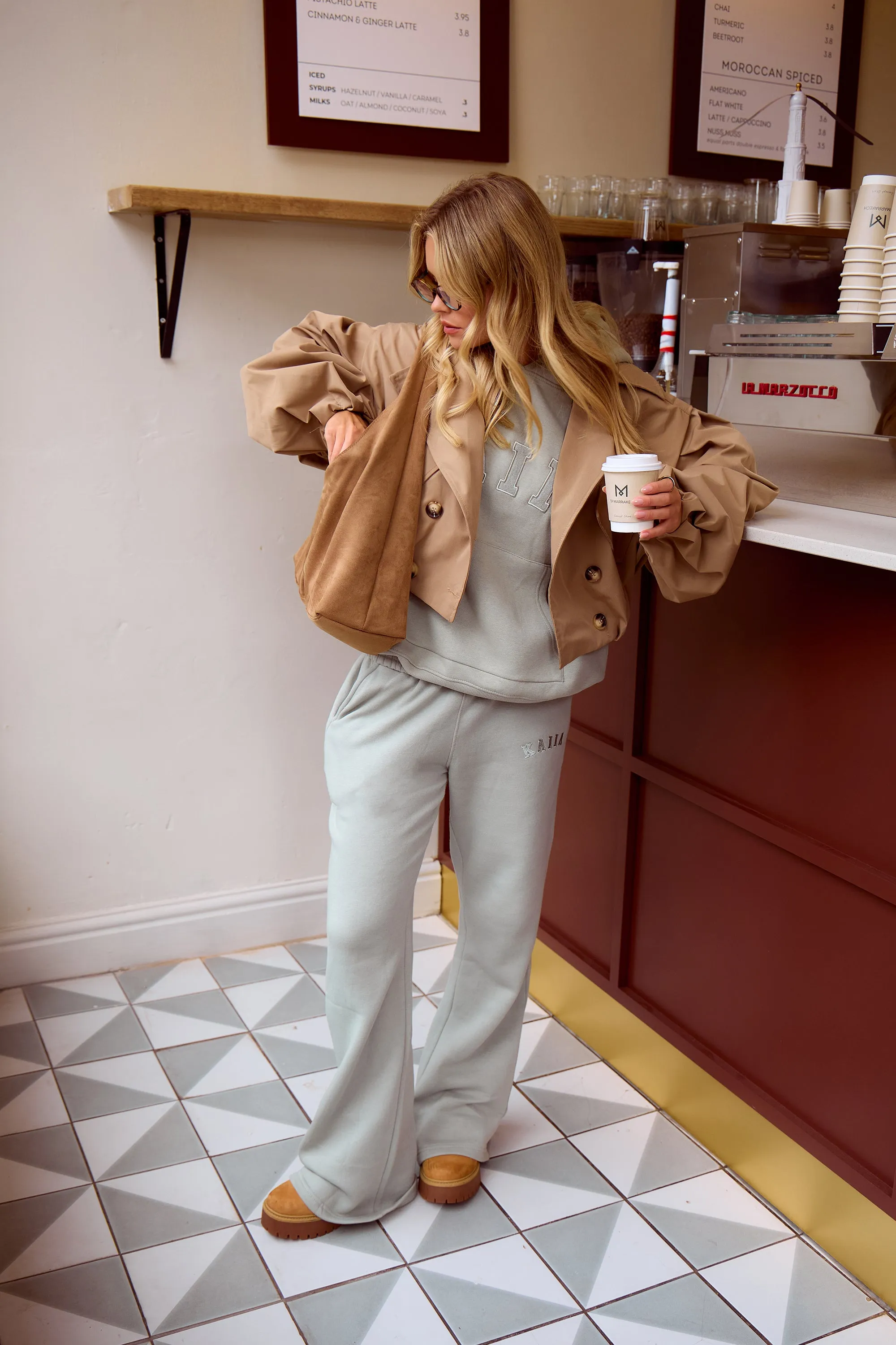 Kaiia Slogan Oversized Hoodie Sage Green sold by Kaiia the label product image thumbnail 2