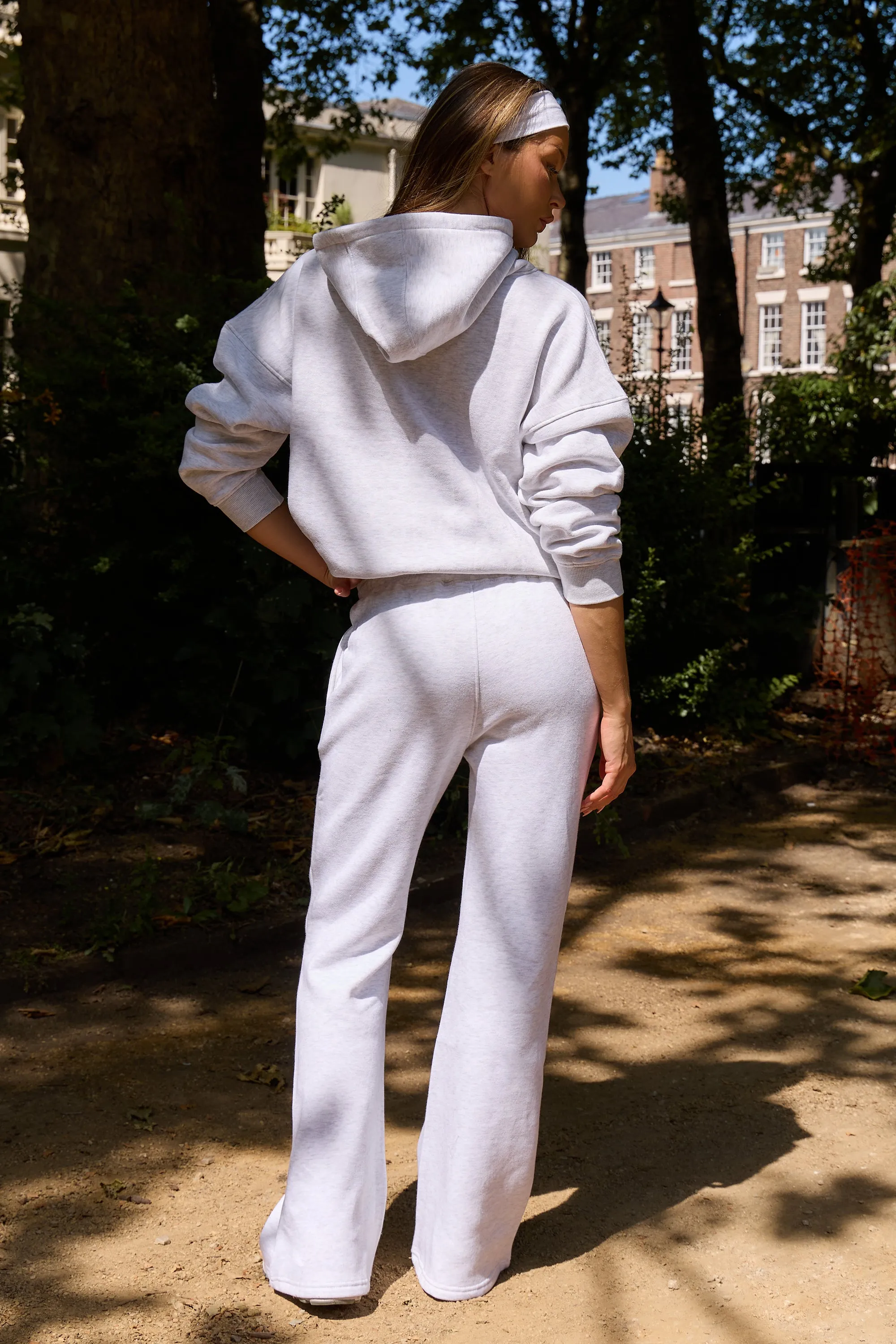 Kaiia Slogan Oversized Hoodie Light Grey Marl & Navy sold by Kaiia the label product image thumbnail 3