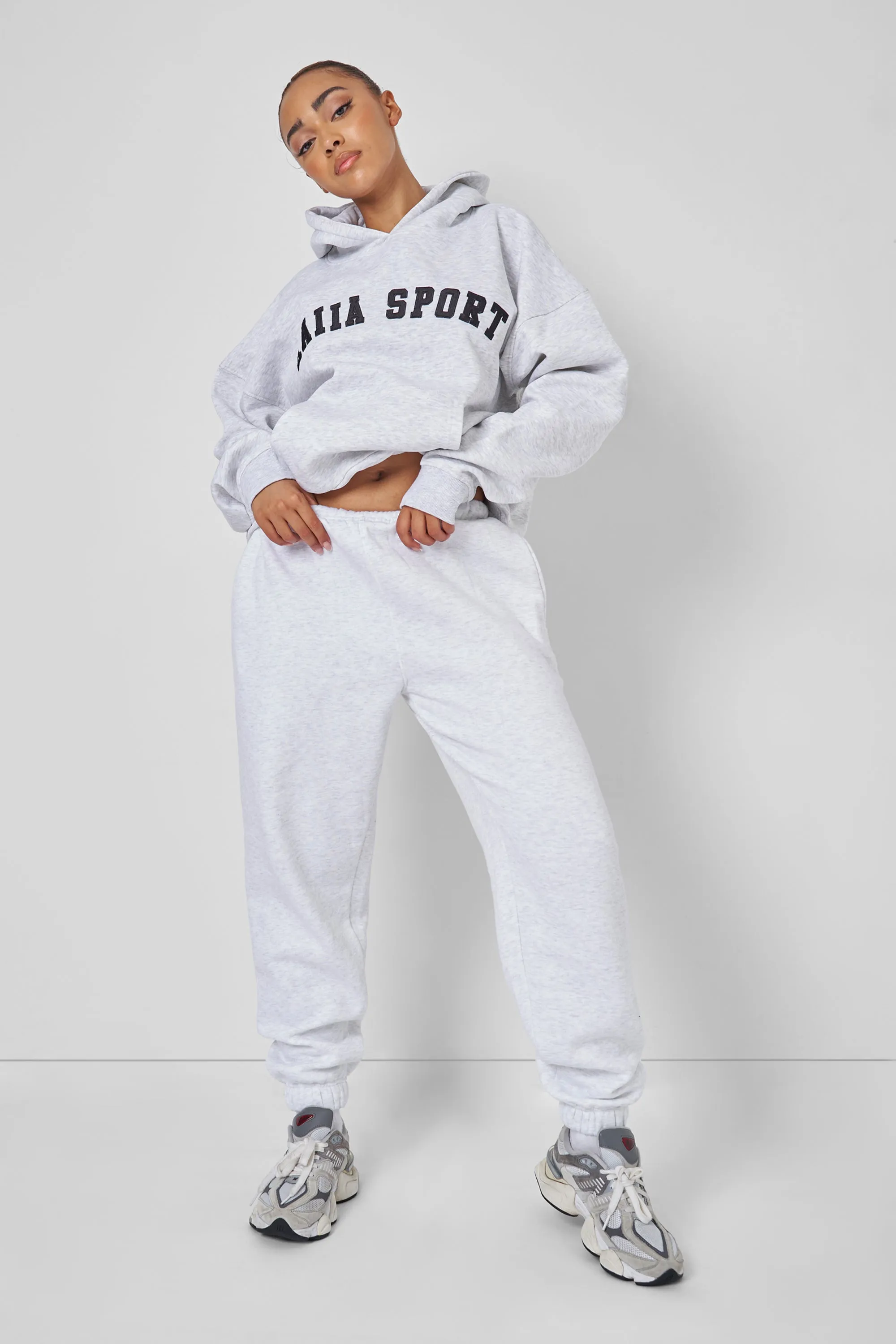 KAIIA SPORT OVERSIZED HOODIE LIGHT GREY MARL sold by Kaiia the label product image thumbnail 3
