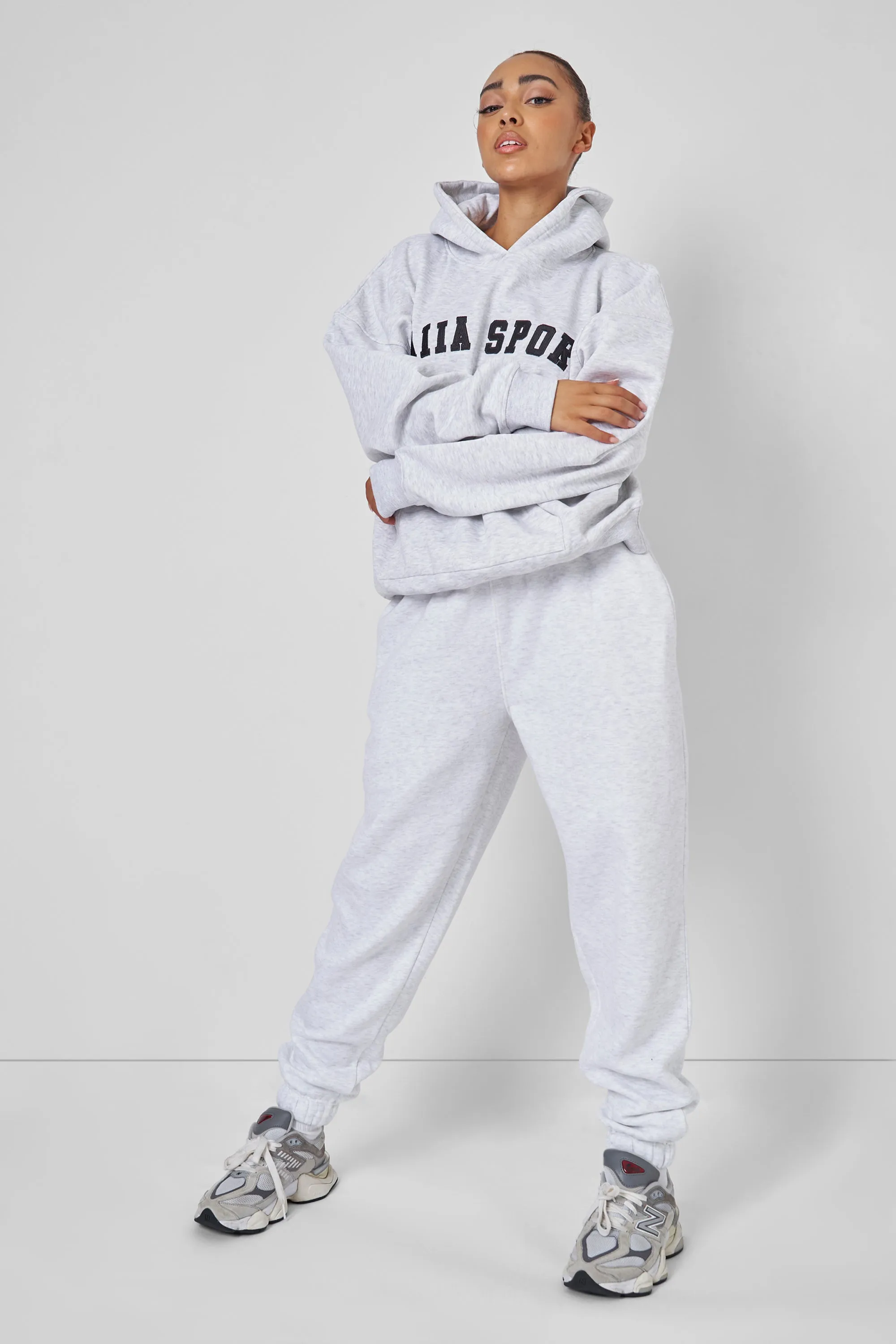 KAIIA SPORT OVERSIZED HOODIE LIGHT GREY MARL sold by Kaiia the label product image thumbnail 5