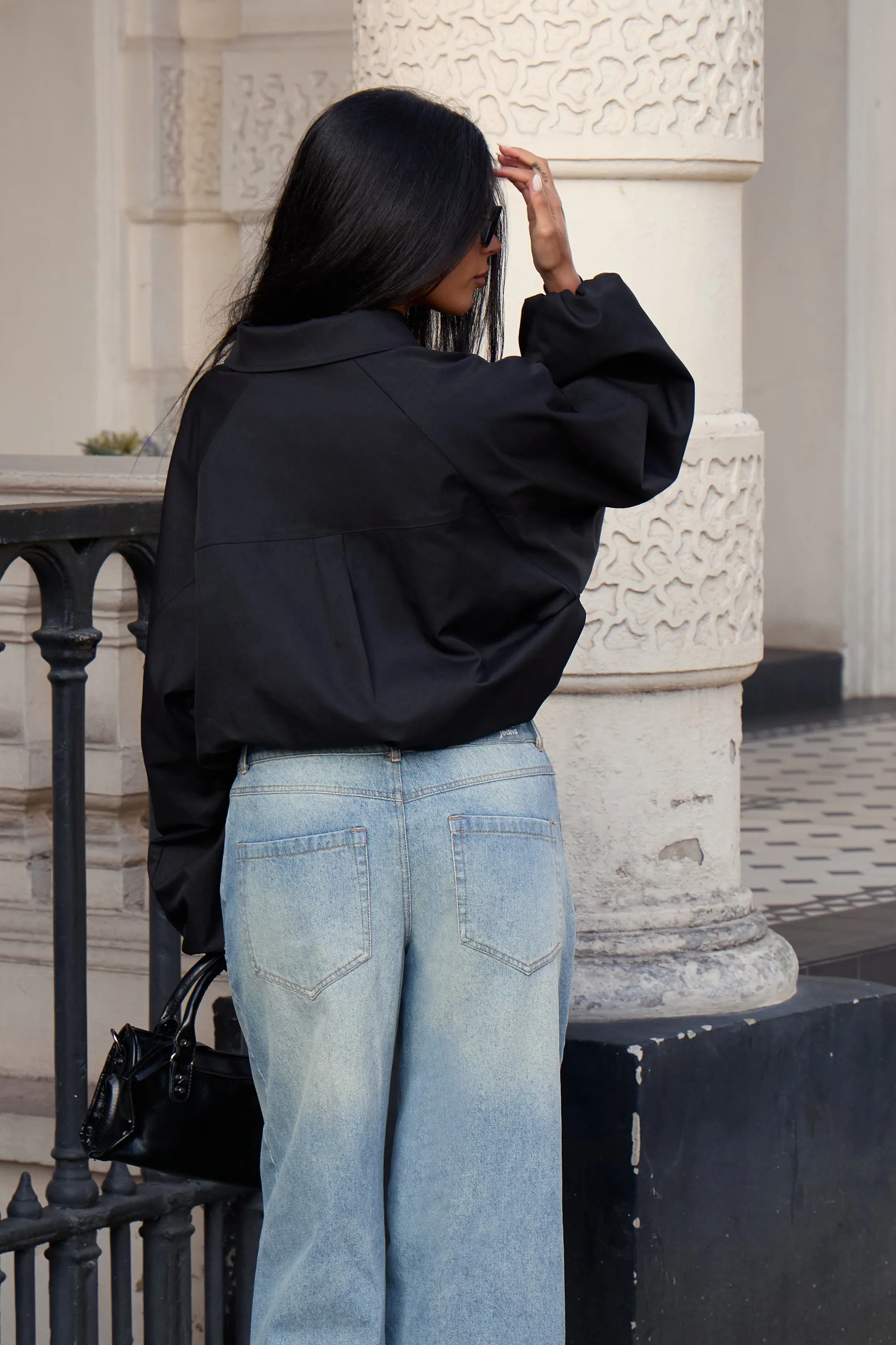 Kaiia Drawcord Hem Technical Jacket Black sold by Kaiia the label product image thumbnail 4