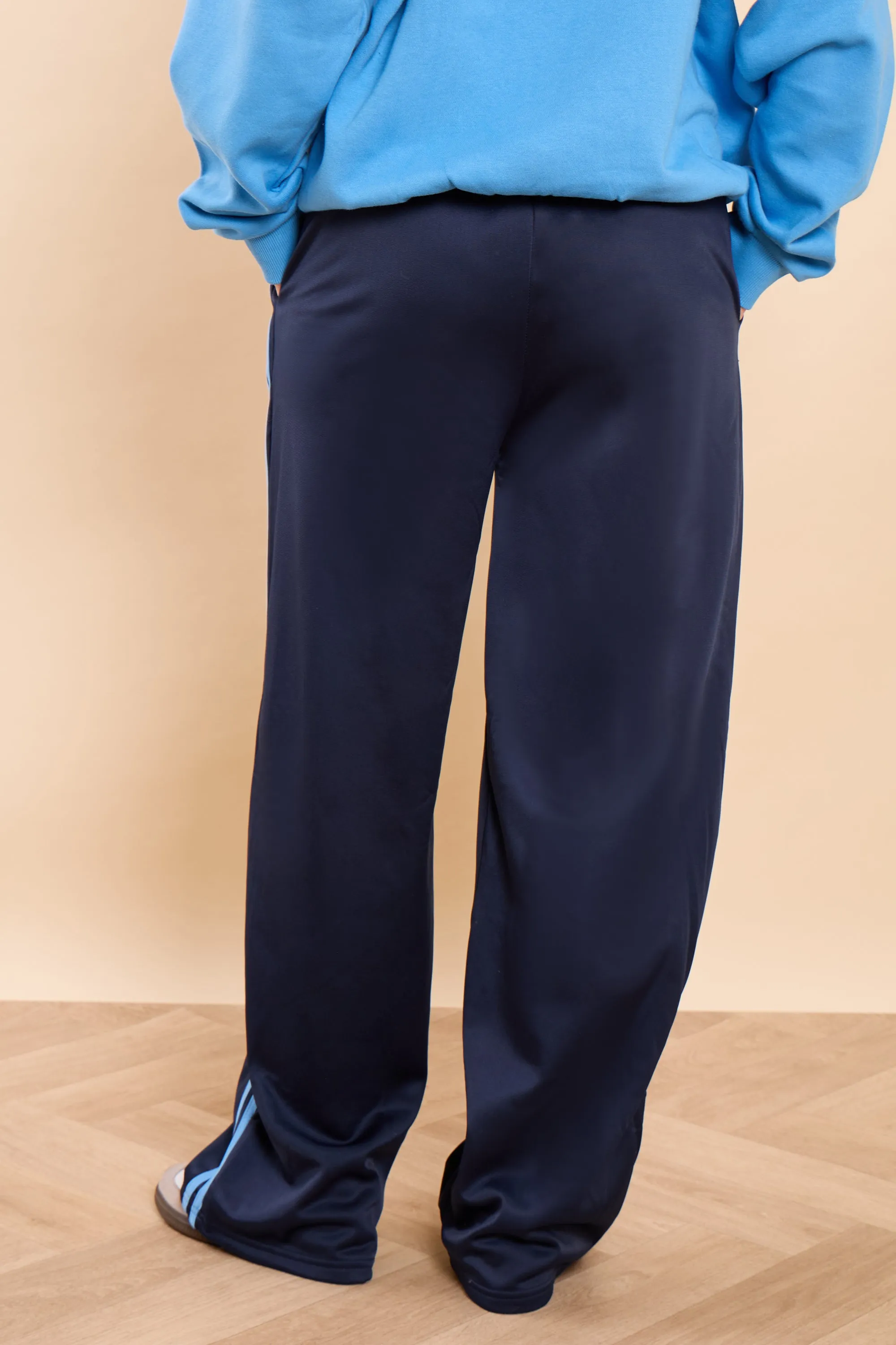 Kaiia Side Stripe Tricot Joggers Deep Navy & Vibrant Blue sold by Kaiia the label product image thumbnail 3