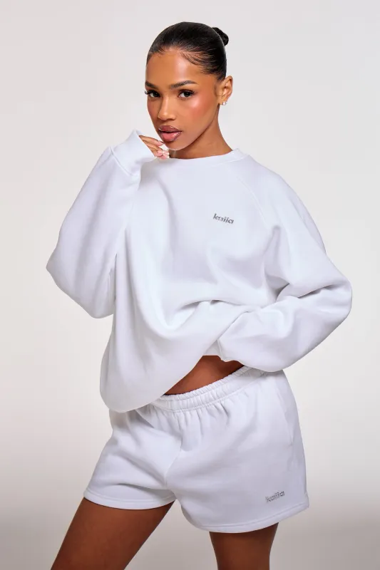 Kaiia Chrome Logo Oversized Sweatshirt White made by Kaiia the label