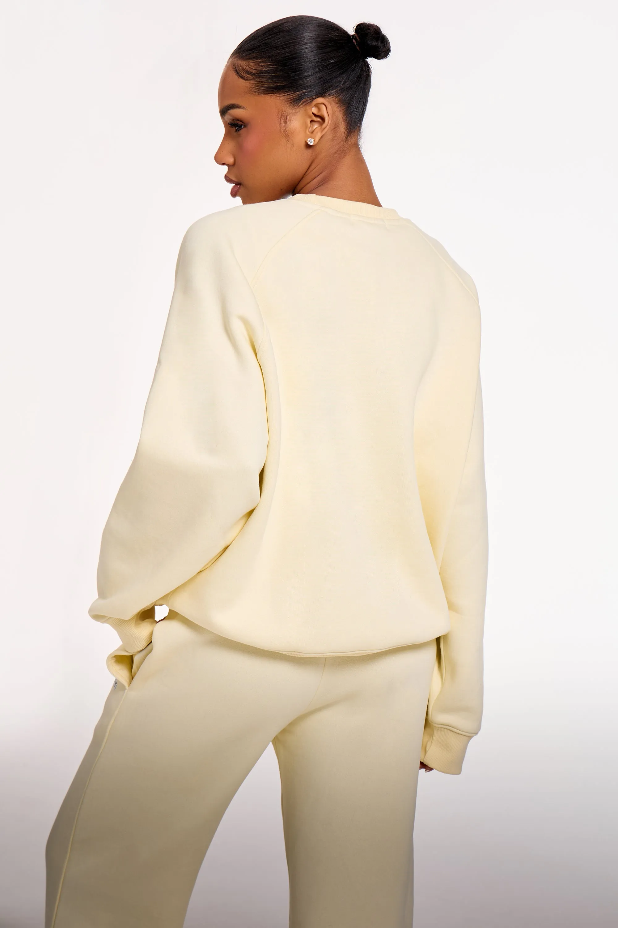 Kaiia Chrome Logo Oversized Sweatshirt Lemon sold by Kaiia the label product image thumbnail 4