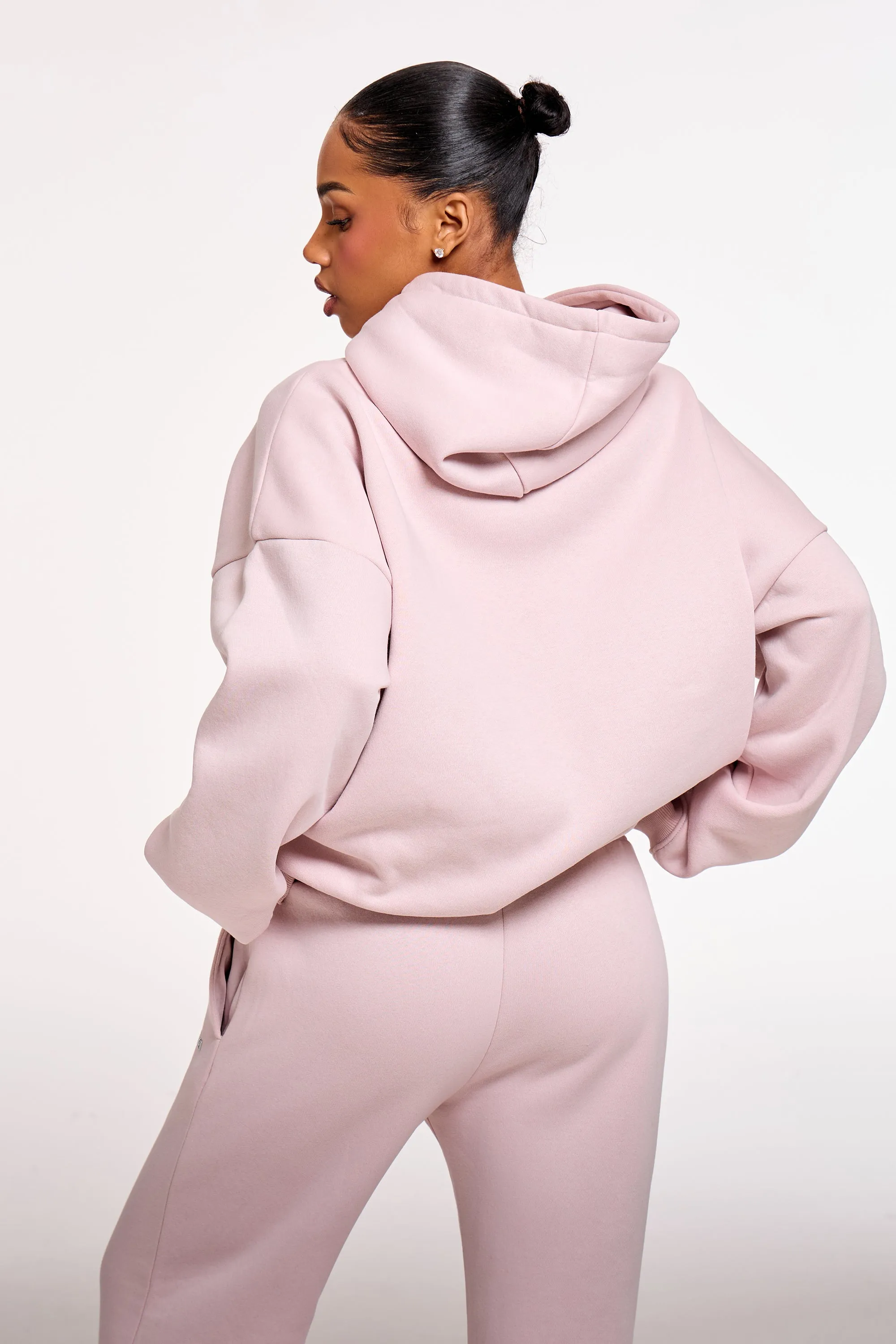 Kaiia Chrome Logo Oversized Hoodie Pale Dusty Lilac sold by Kaiia the label product image thumbnail 4