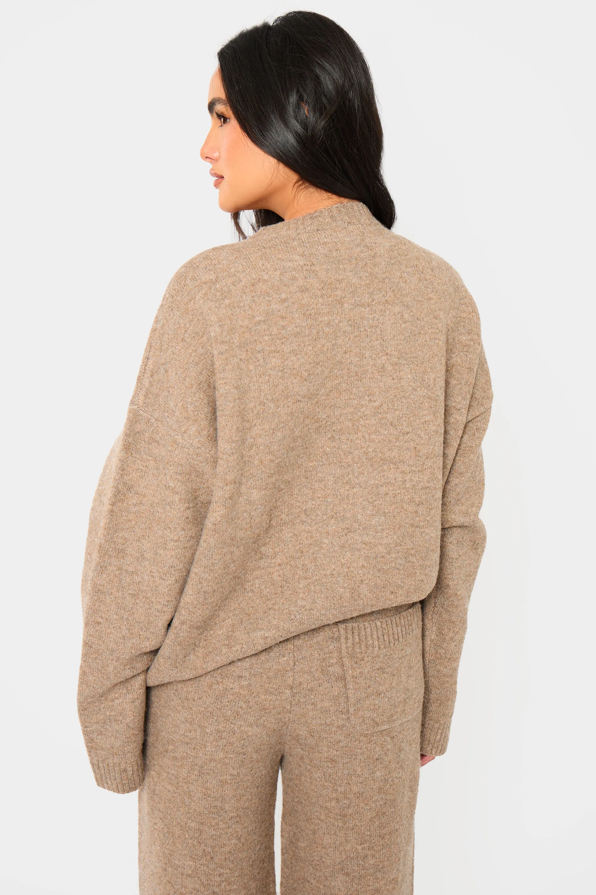 Kaiia Knit Oversized Sweatshirt Taupe Marl sold by Kaiia the label product image thumbnail 4