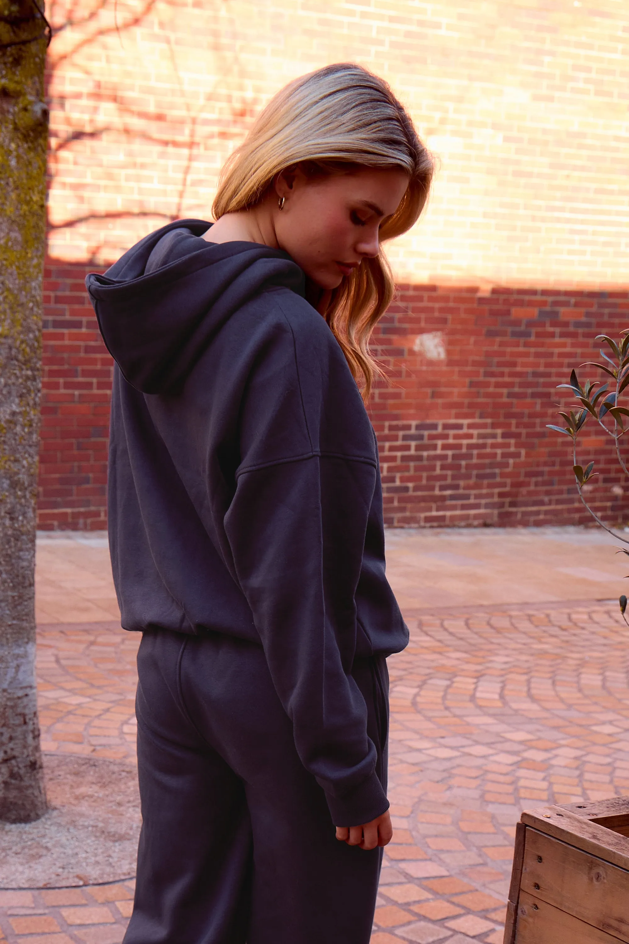 Kaiia Slogan Oversized Hoodie Navy sold by Kaiia the label product image thumbnail 4