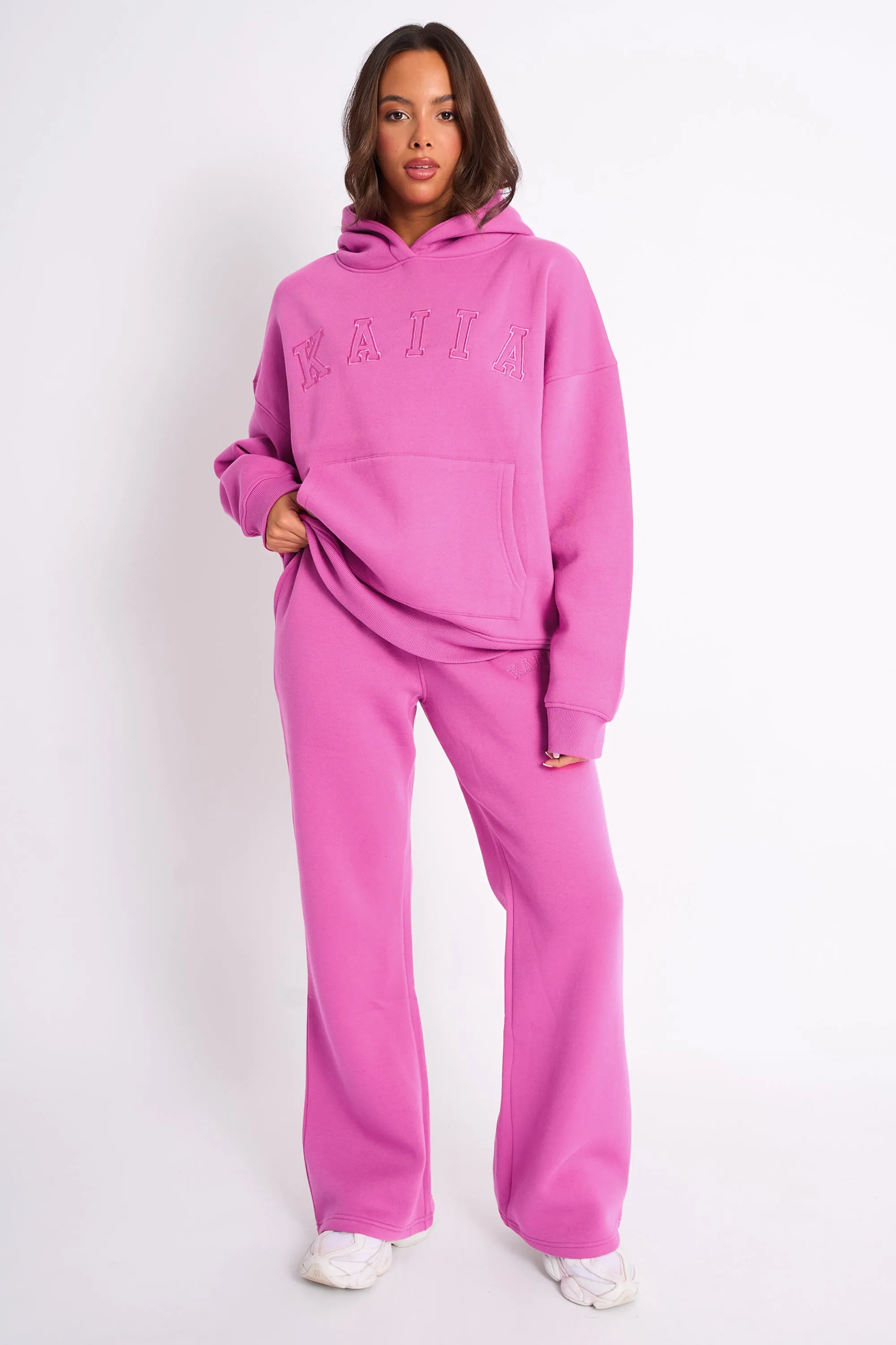 Kaiia Slogan Oversized Hoodie Bubblegum Pink sold by Kaiia the label product image thumbnail 3