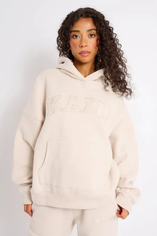 Kaiia Slogan Oversized Hoodie Cream sold by Kaiia the label