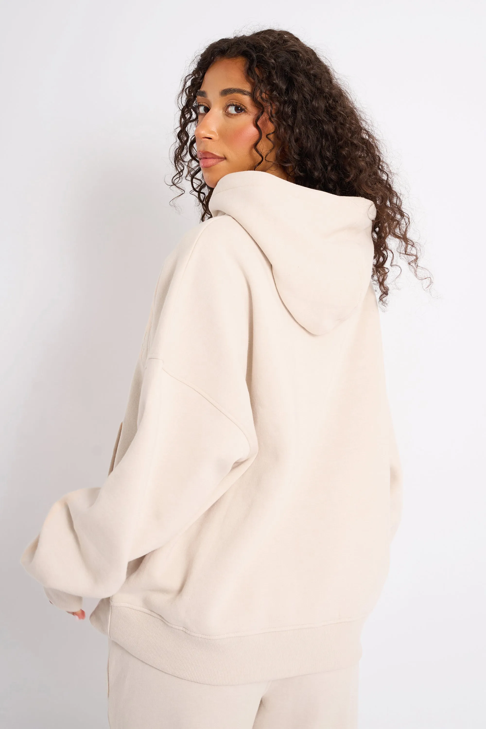 Kaiia Slogan Oversized Hoodie Cream sold by Kaiia the label product image thumbnail 2