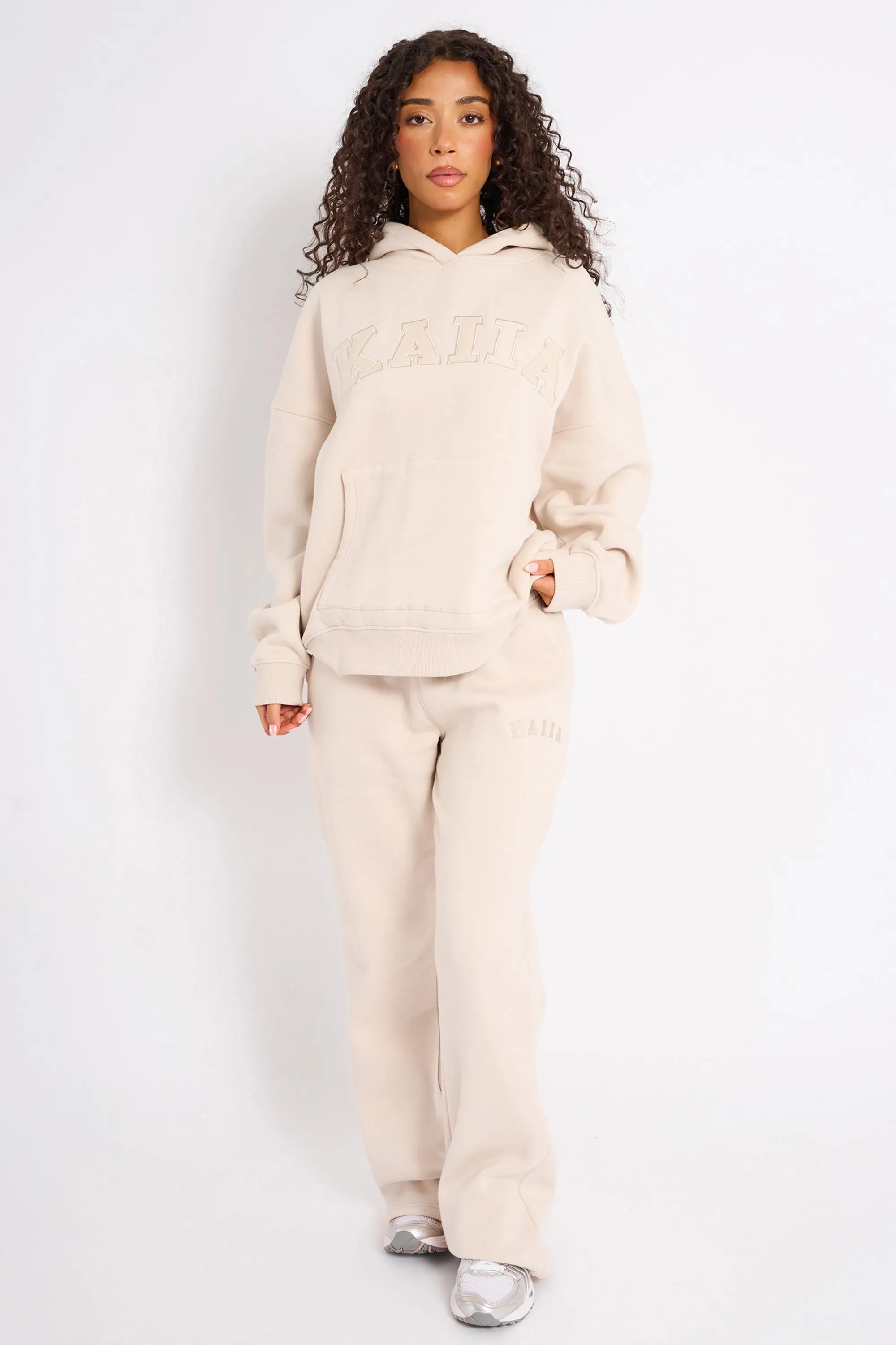 Kaiia Slogan Oversized Hoodie Cream sold by Kaiia the label product image thumbnail 3