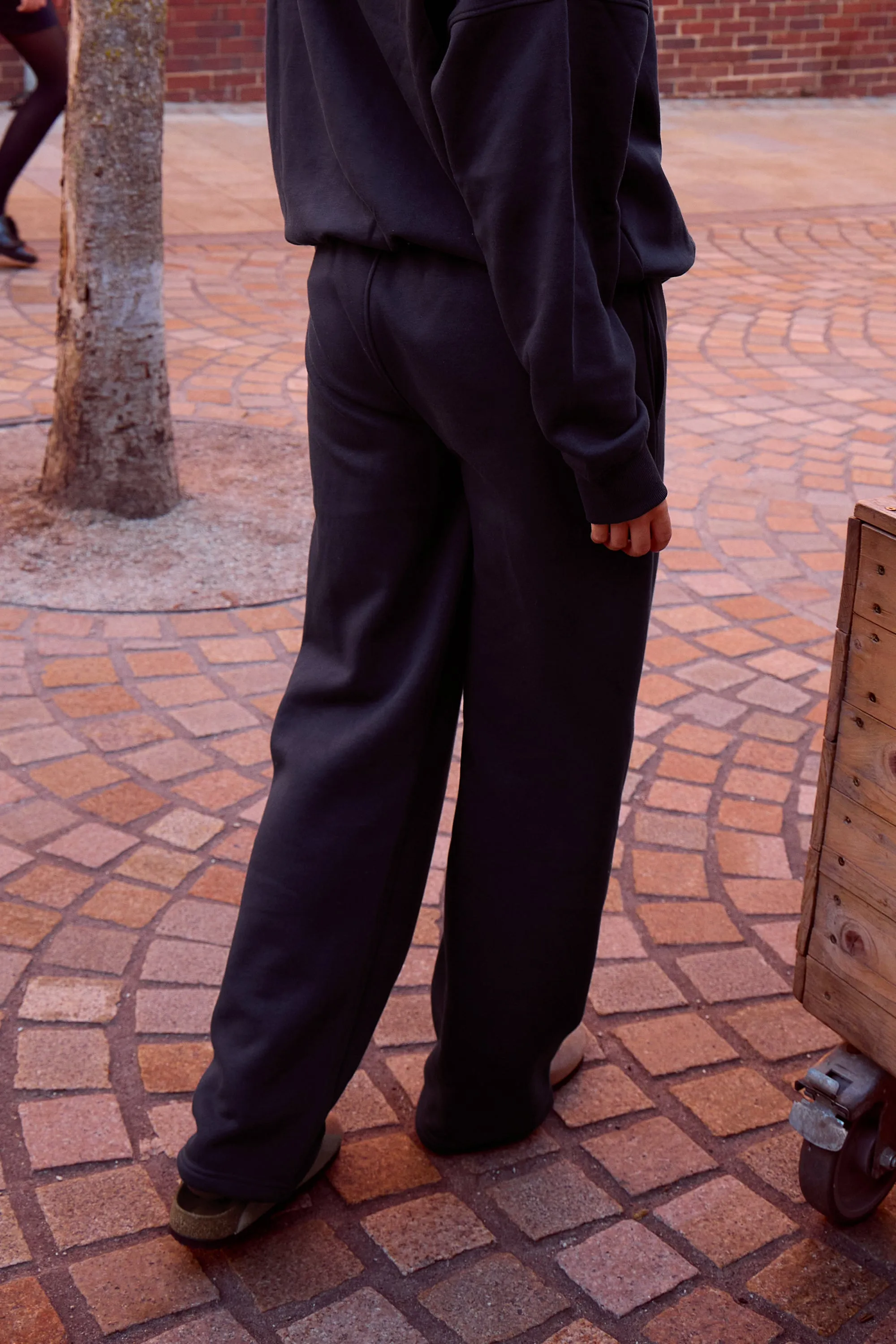 Kaiia Logo Wide Leg Sweat Pants Navy sold by Kaiia the label product image thumbnail 4