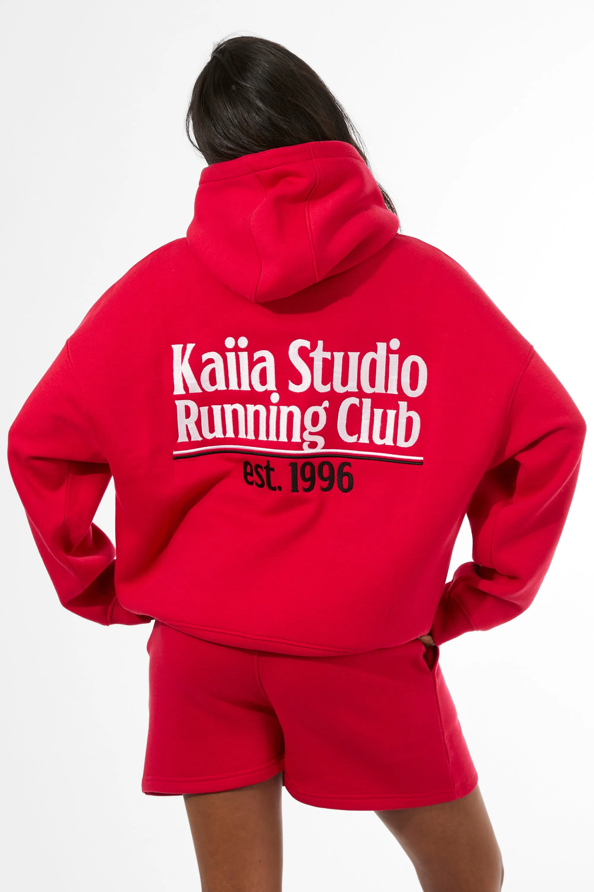 Kaiia Running Club Logo Oversized Hoodie Red sold by Kaiia the label