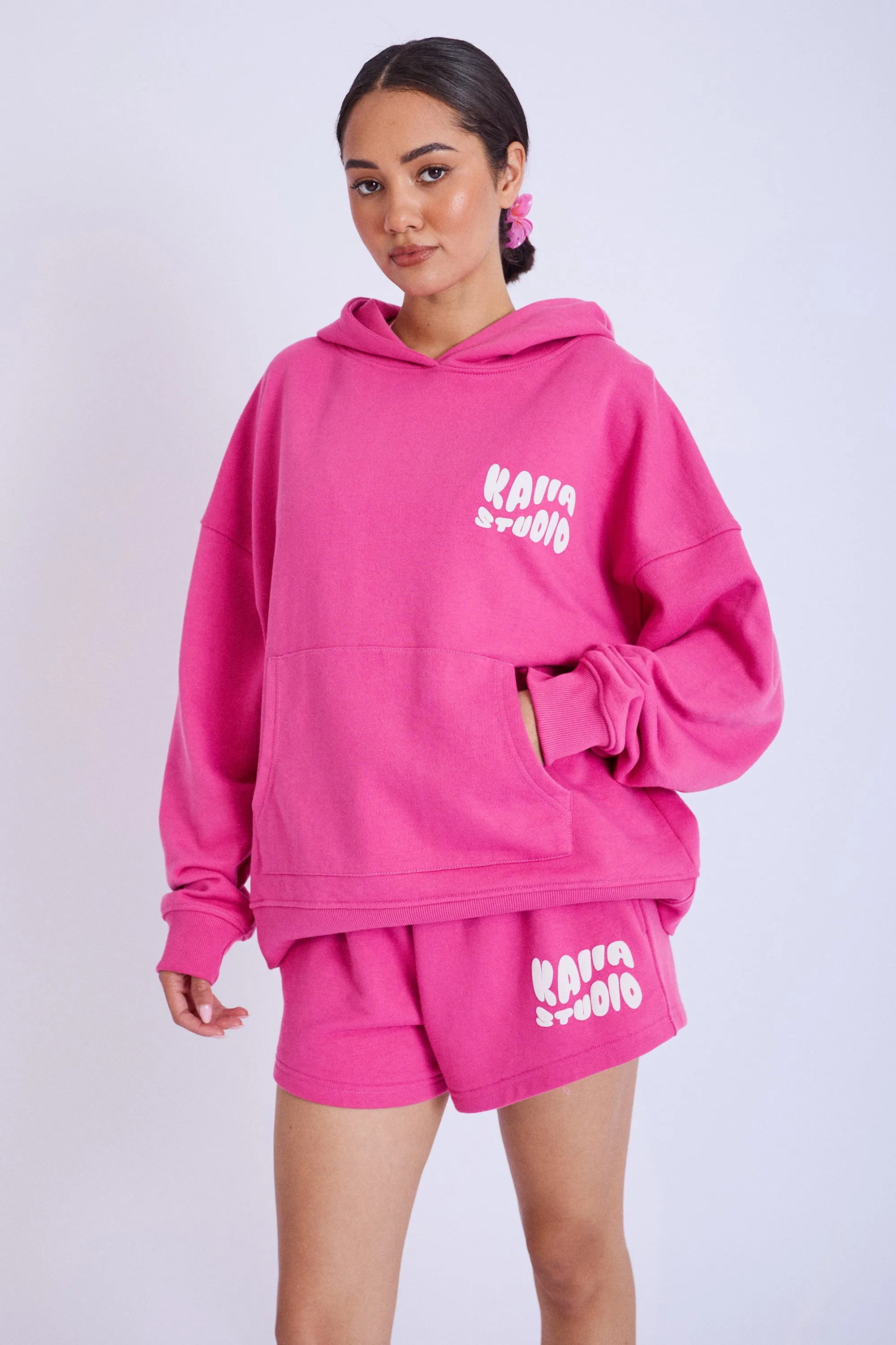 Kaiia Studio Bubble Logo Oversized Hoodie Pink sold by Kaiia the label product image thumbnail 2