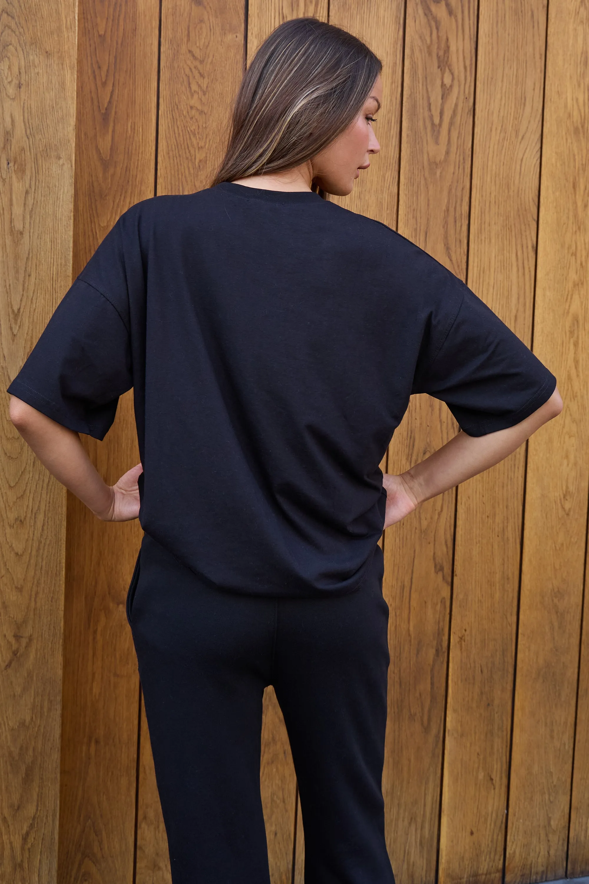 Kaiia Logo Oversized T-shirt in Black sold by Kaiia the label product image thumbnail 4
