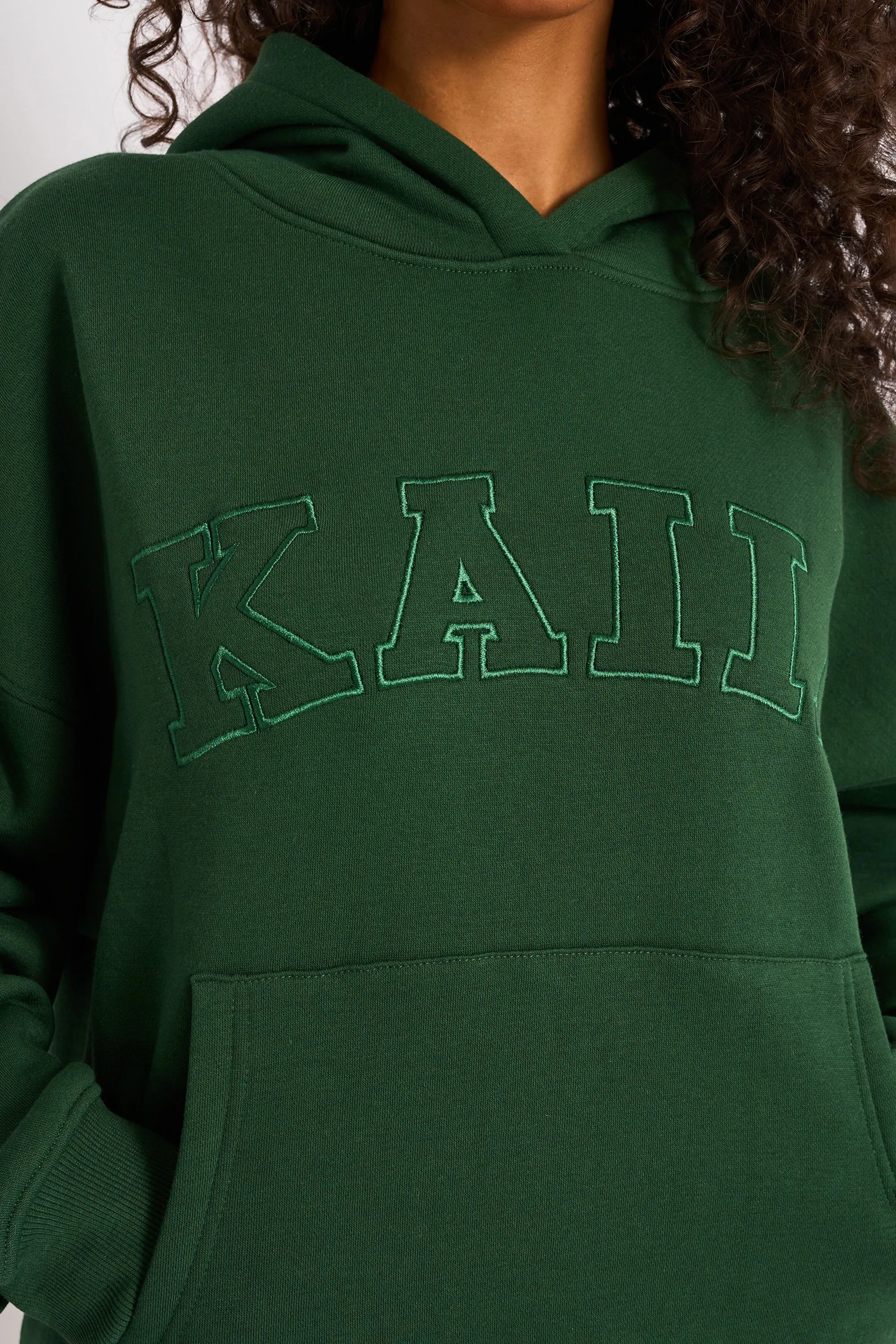 Kaiia Oversized Logo Hoodie Forest Green sold by Kaiia the label product image thumbnail 4
