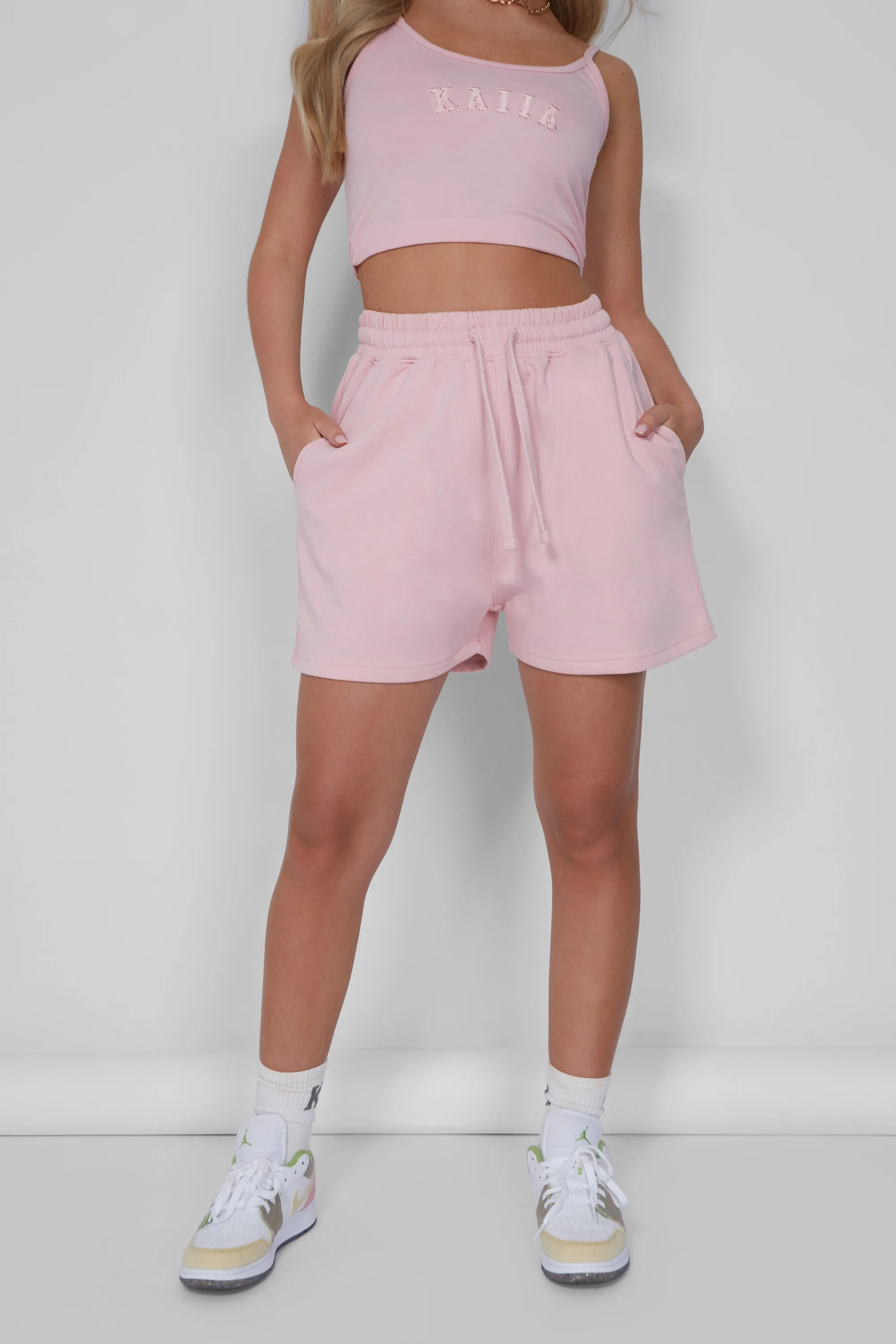 Kaiia Sweat Shorts Soft Pink sold by Kaiia the label product image thumbnail 3