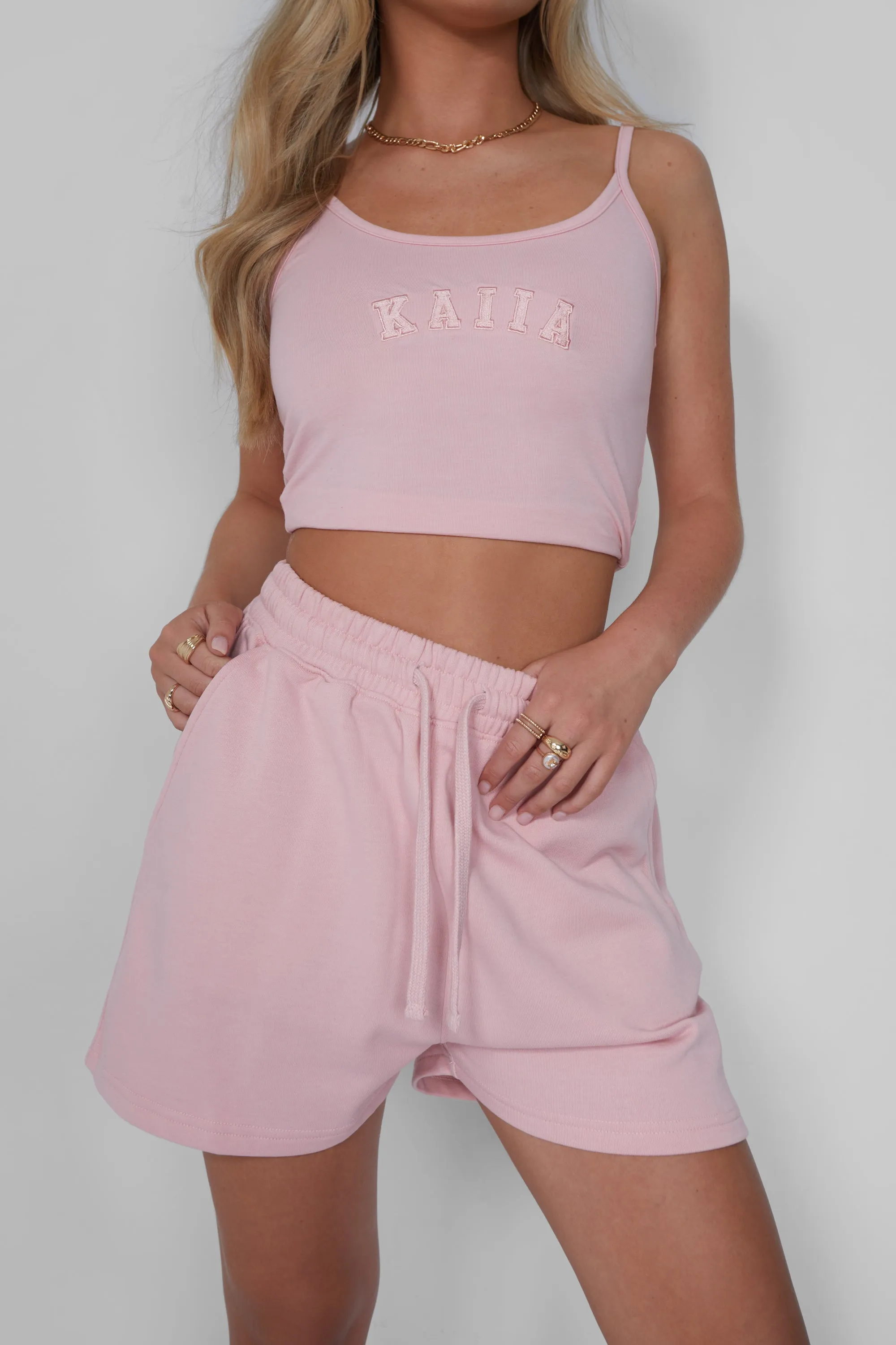 Kaiia Sweat Shorts Soft Pink sold by Kaiia the label product image thumbnail 2