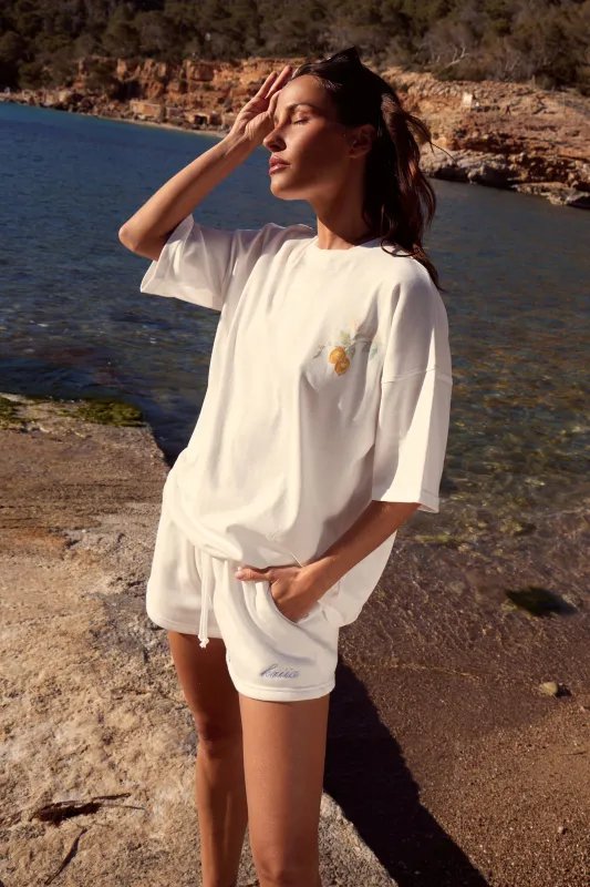 Kaiia Lemon Graphic Oversized T-shirt White made by Kaiia the label