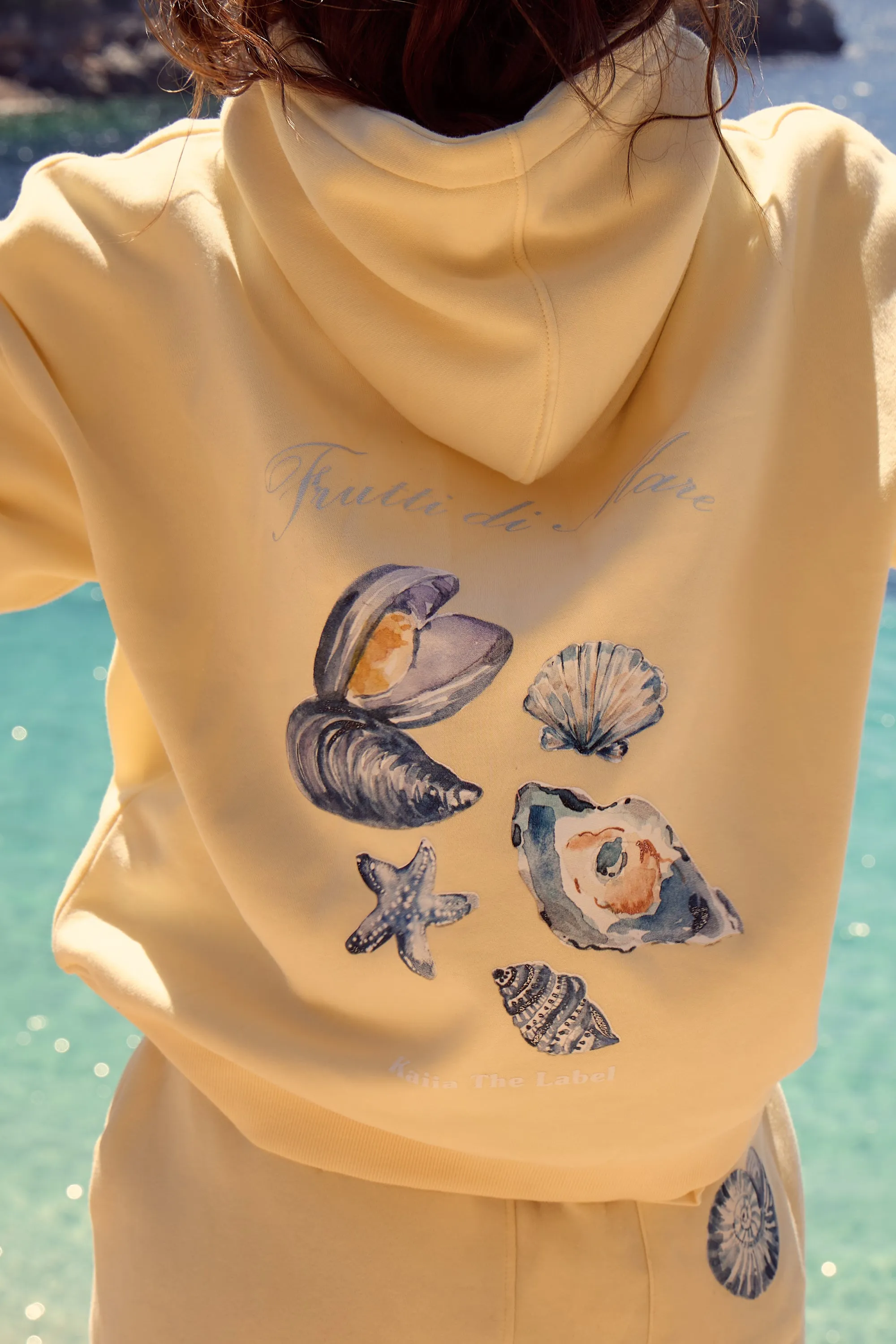 Kaiia Shell Graphic Oversized Hoodie Lemon Zest sold by Kaiia the label product image thumbnail 3