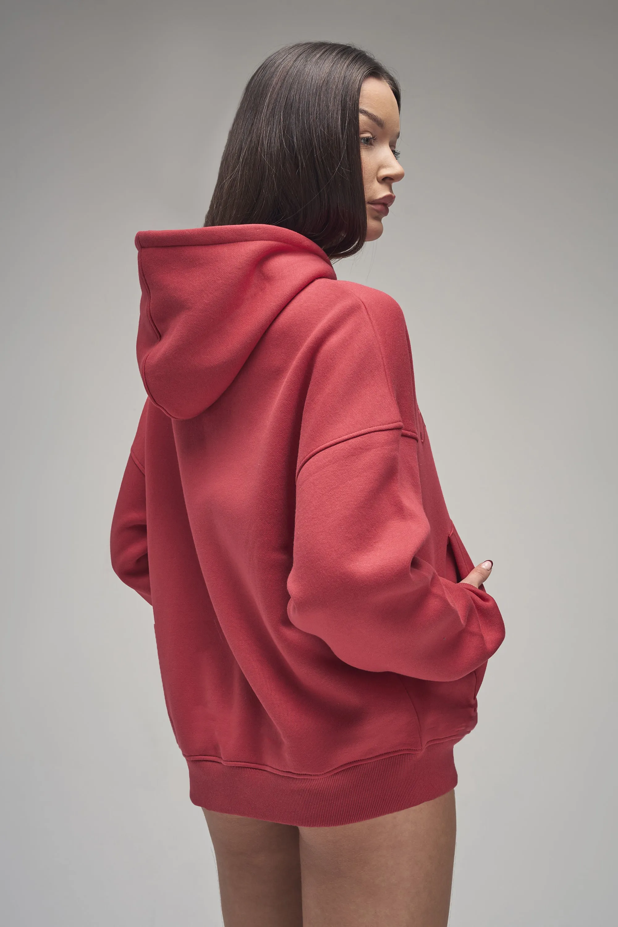 Kaiia Studio Script Logo Oversized Hoodie Red sold by Kaiia the label product image thumbnail 2