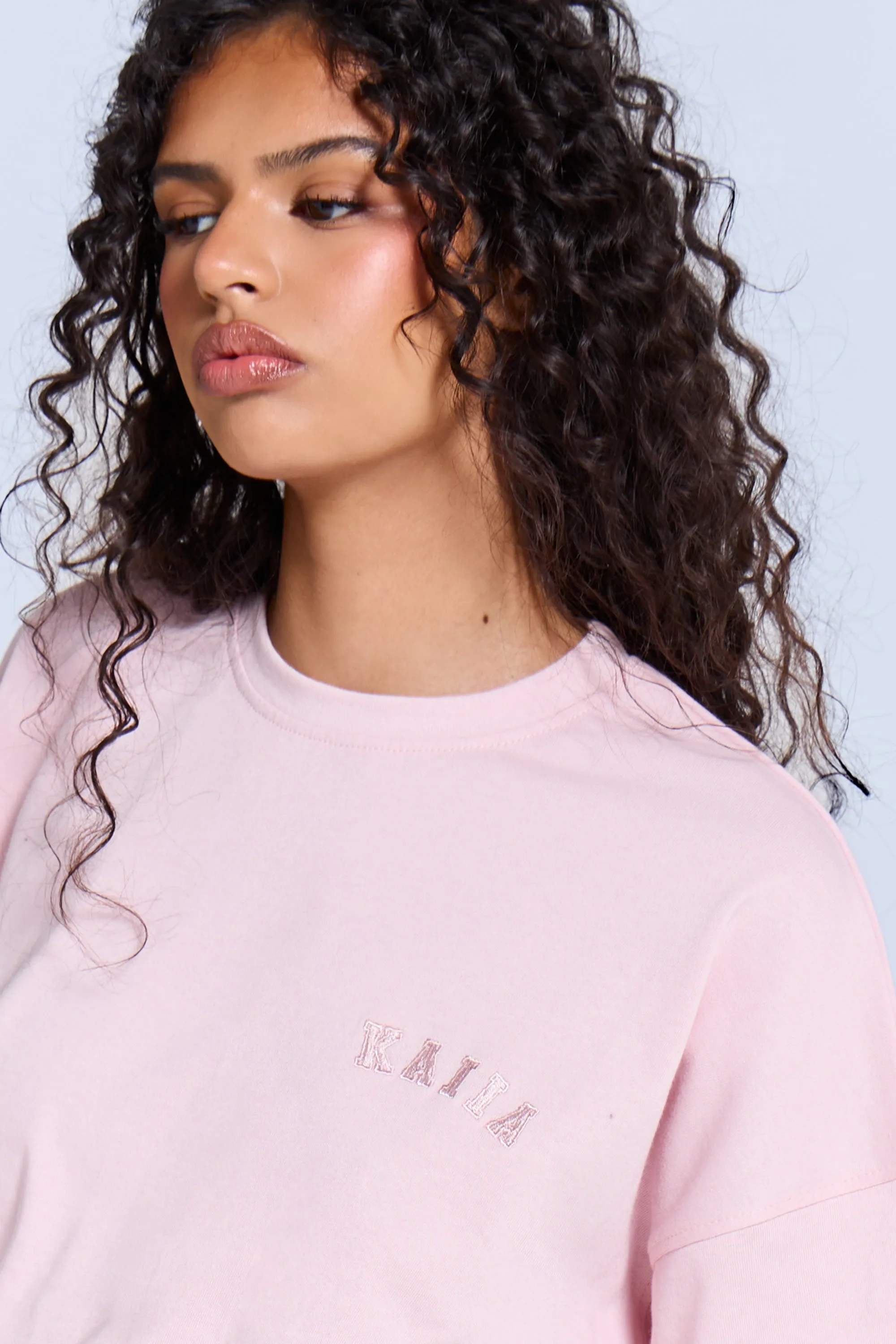 Kaiia Logo Oversized T-shirt Pink Chai sold by Kaiia the label product image thumbnail 2