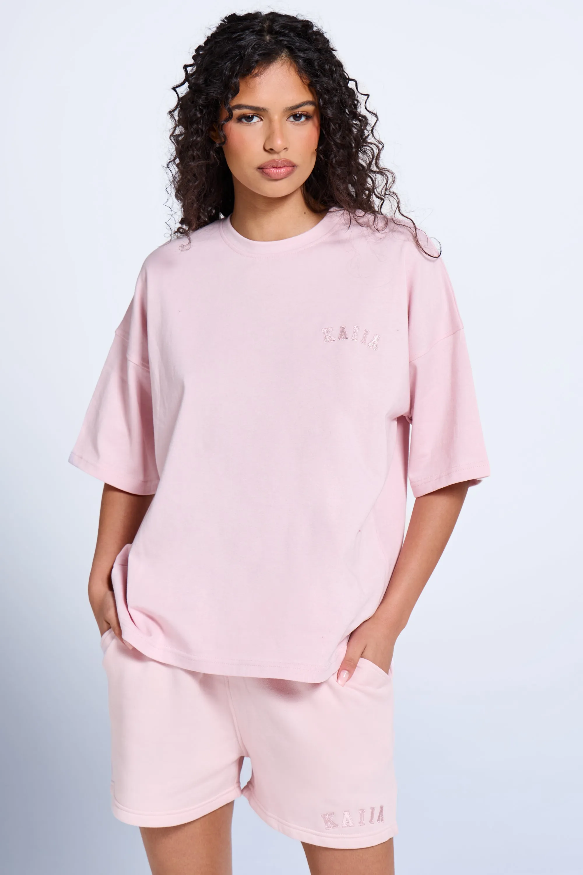 Kaiia Logo Oversized T-shirt Pink Chai sold by Kaiia the label