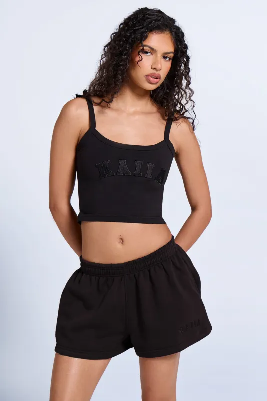 Kaiia Logo Sweat Shorts Black made by Kaiia the label