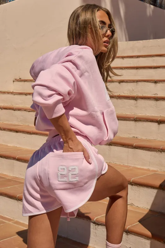 Kaiia 22 Graphic Sweat Shorts Soft Pink made by Kaiia the label