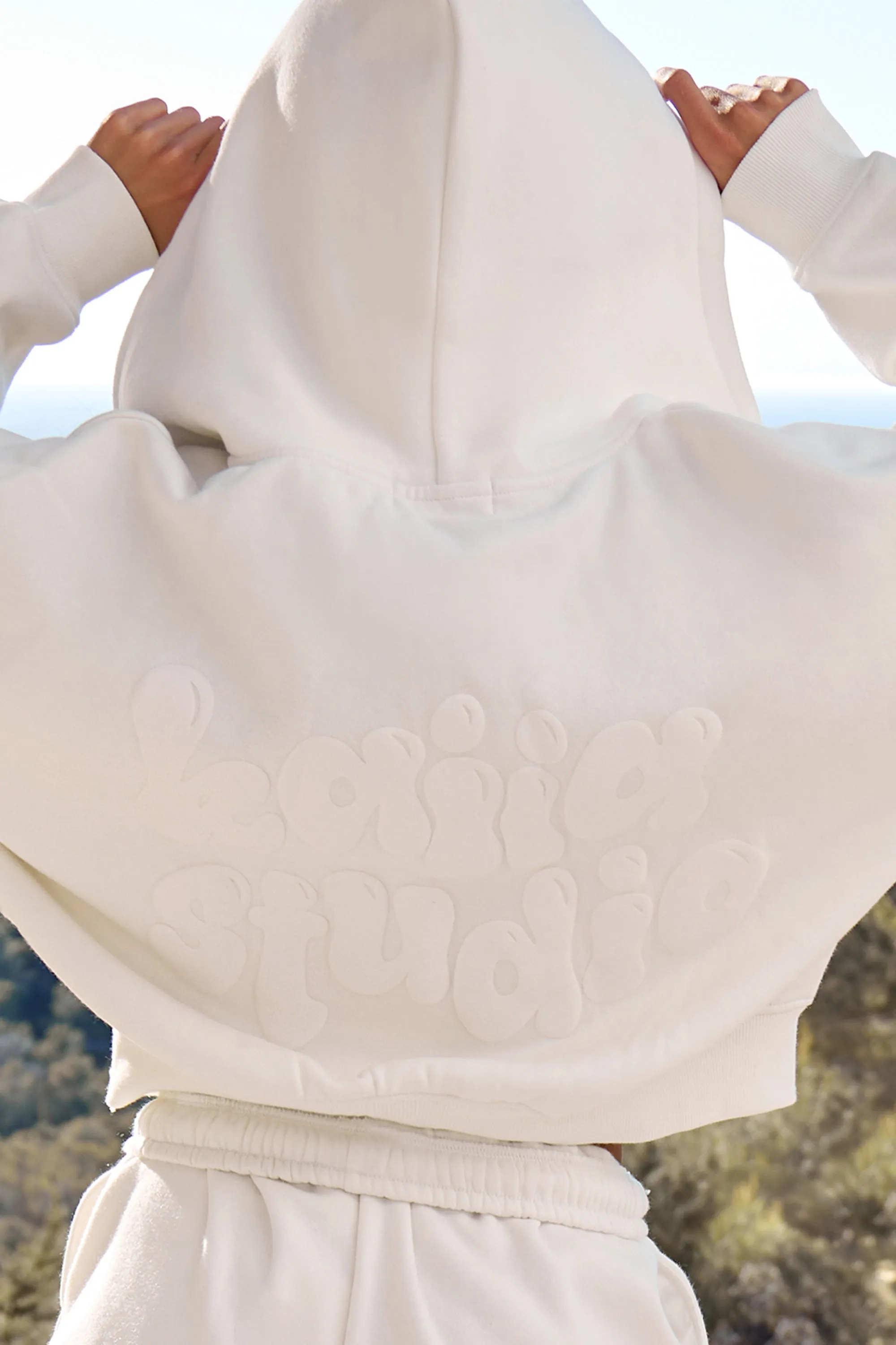Kaiia Bubble Graphic Oversized Zip Through Hoodie Pina Colada sold by Kaiia the label product image thumbnail 4