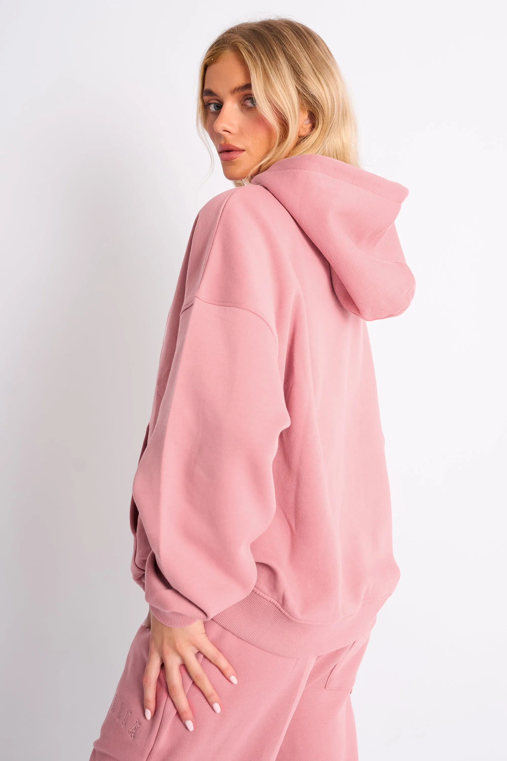 Kaiia Slogan Oversized Hoodie Blusher sold by Kaiia the label product image thumbnail 2