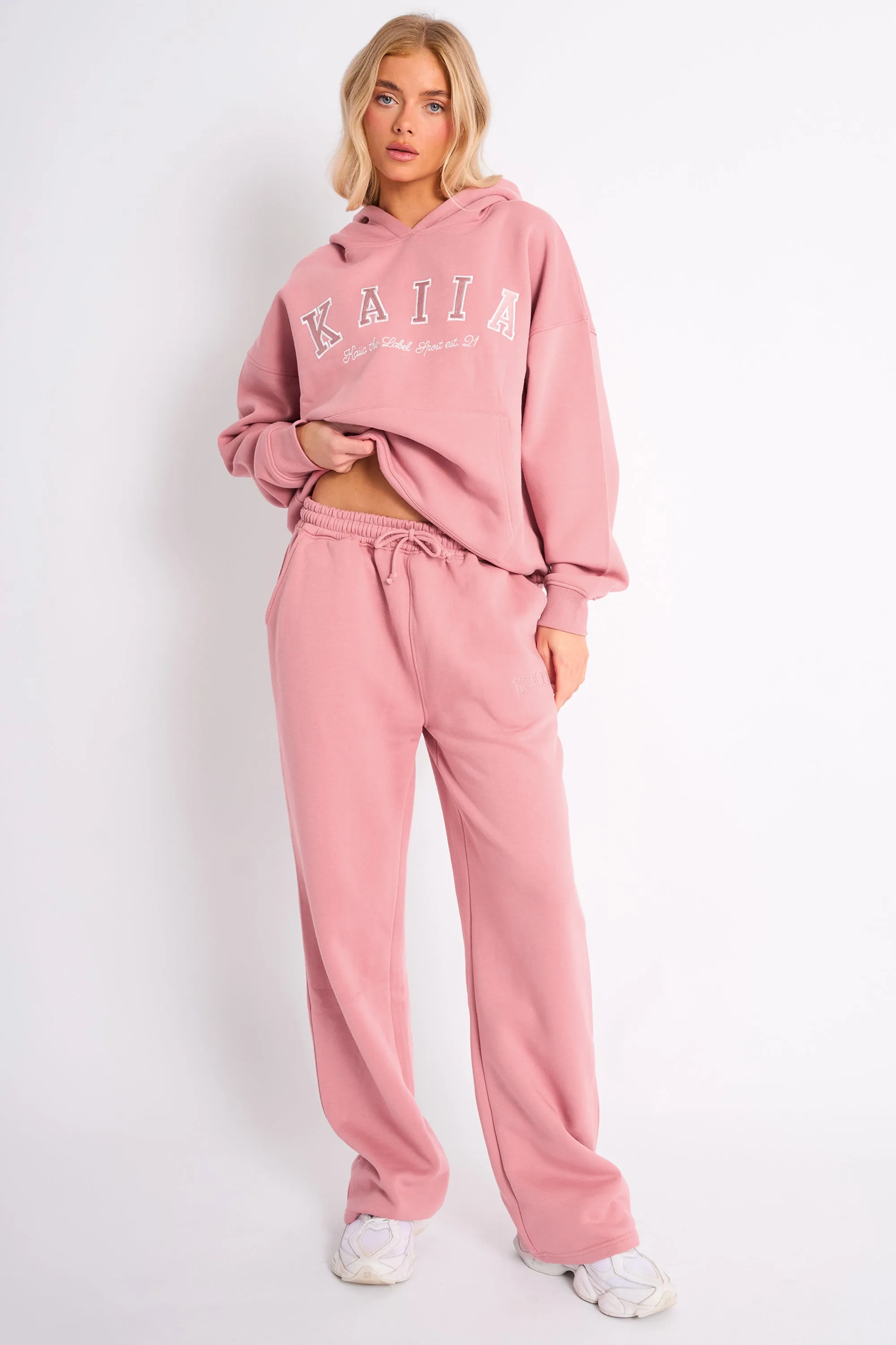 Kaiia Slogan Oversized Hoodie Blusher sold by Kaiia the label product image thumbnail 3