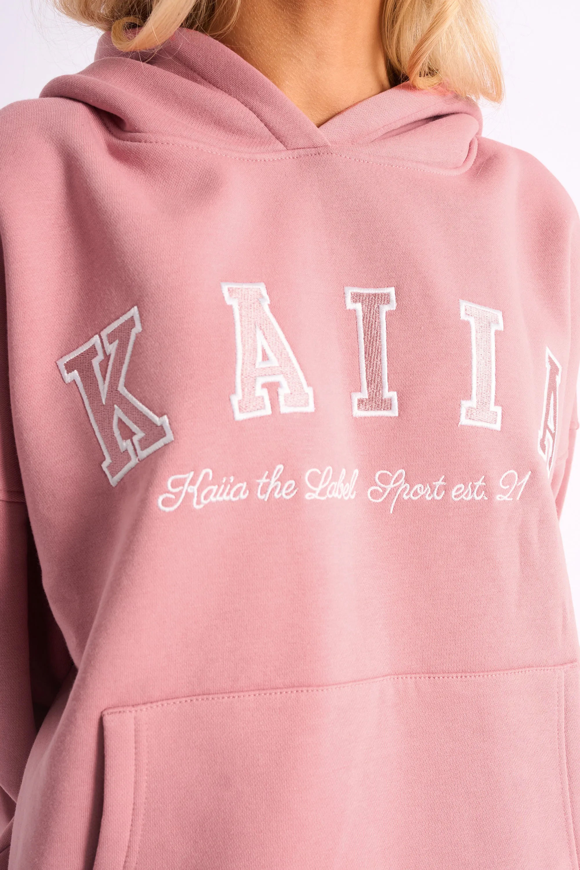 Kaiia Slogan Oversized Hoodie Blusher sold by Kaiia the label product image thumbnail 4