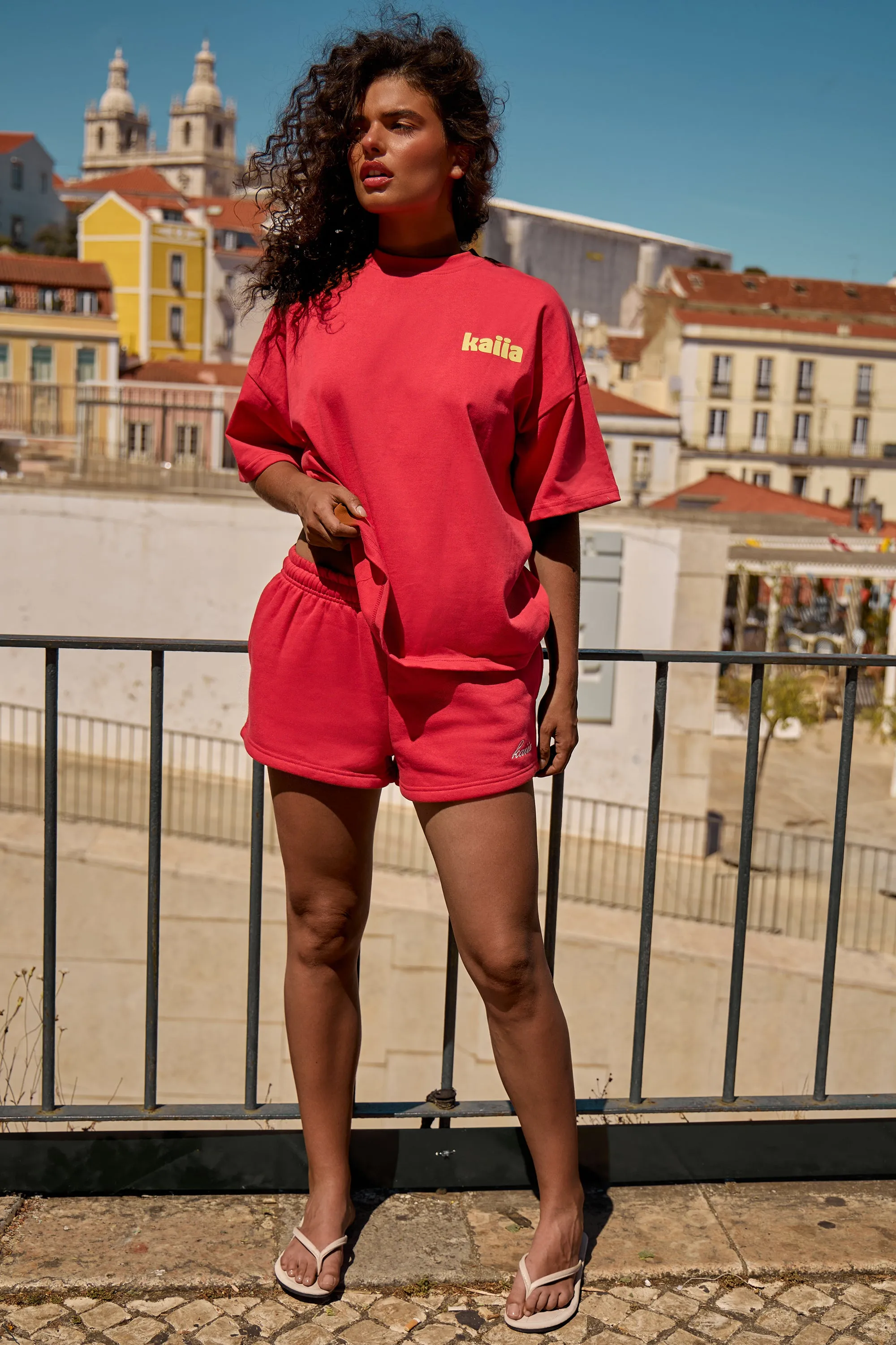 Kaiia Picante Graphic Oversized T-shirt Chilli Red sold by Kaiia the label product image thumbnail 3