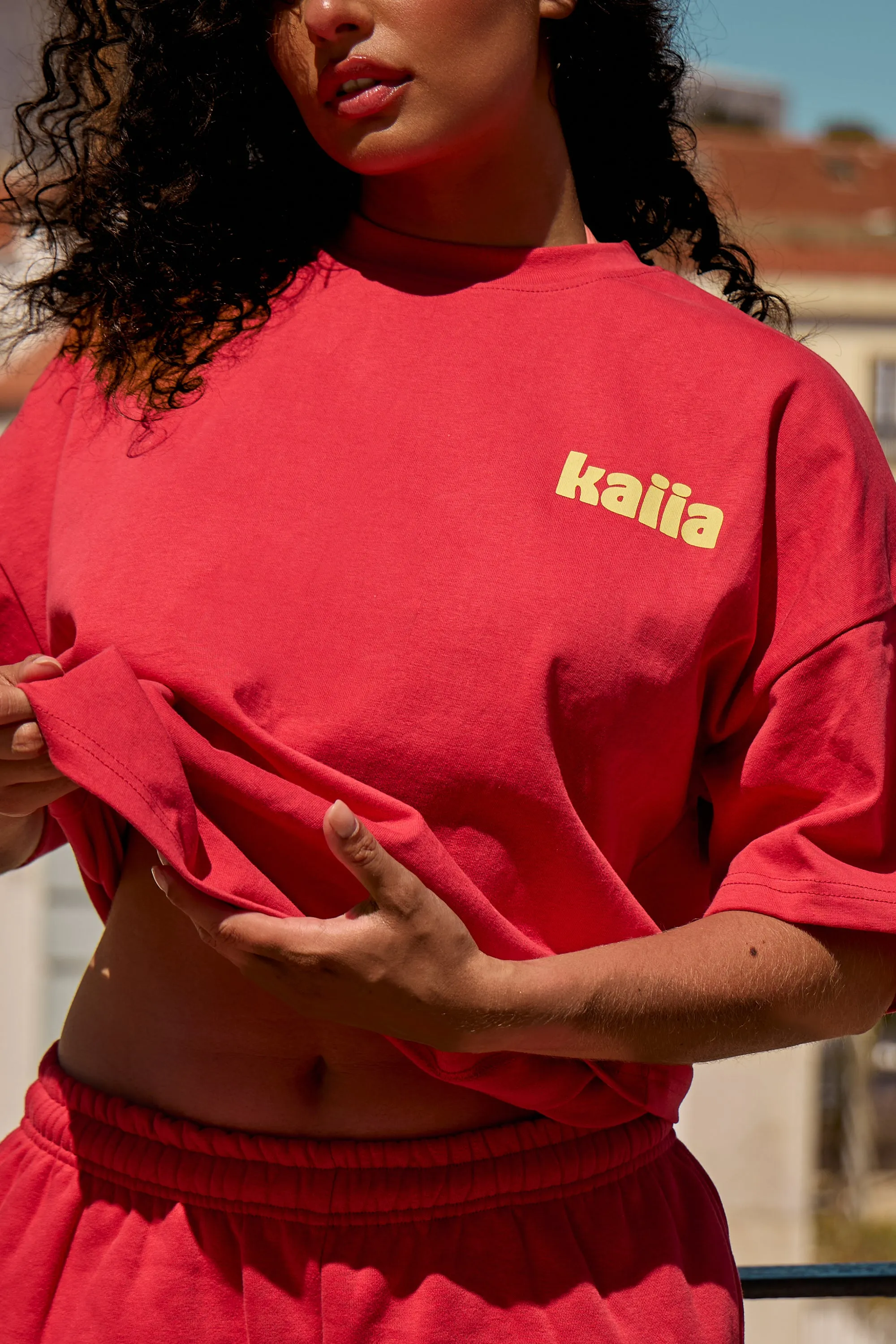Kaiia Picante Graphic Oversized T-shirt Chilli Red sold by Kaiia the label product image thumbnail 4