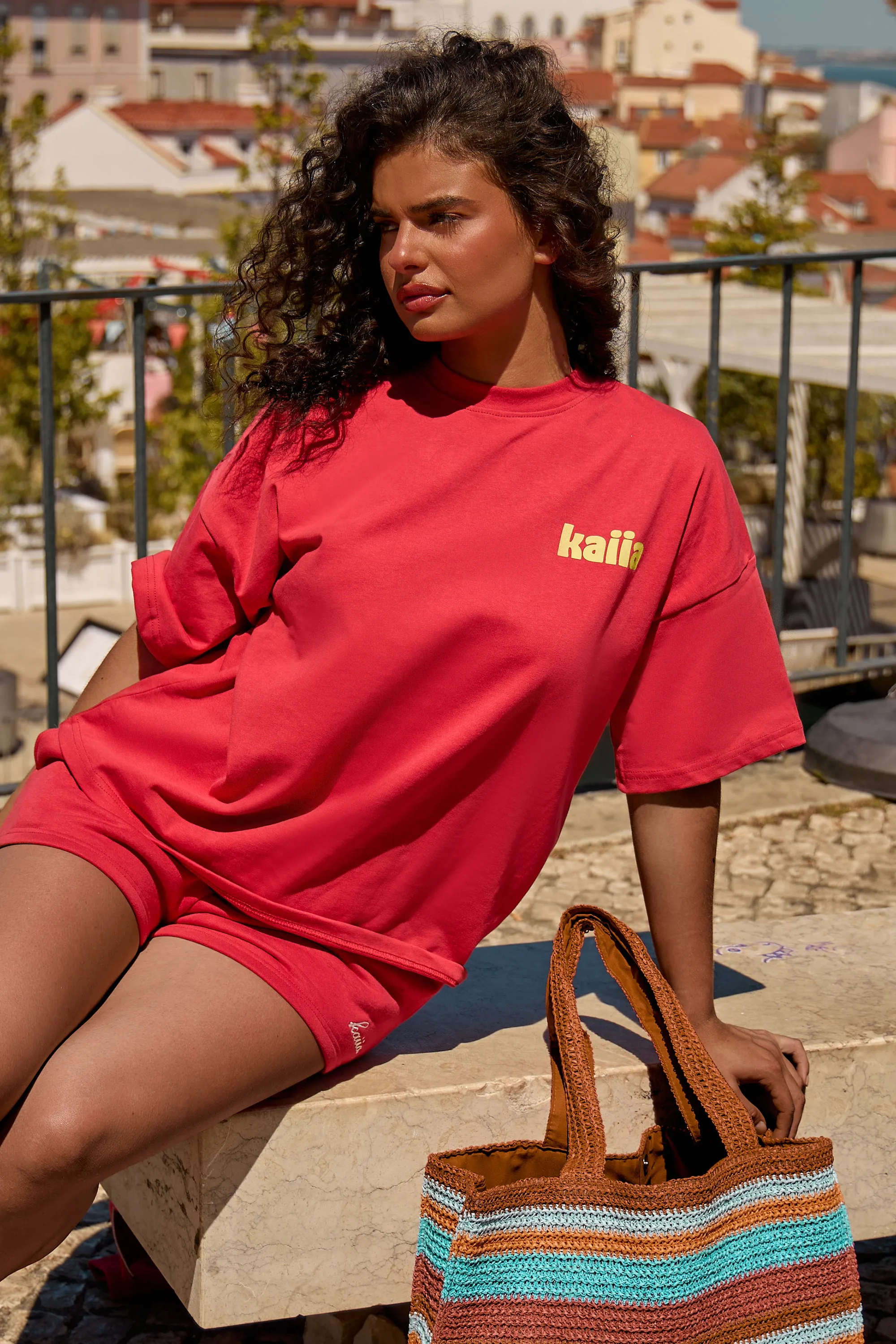 Kaiia Picante Graphic Oversized T-shirt Chilli Red sold by Kaiia the label product image thumbnail 2