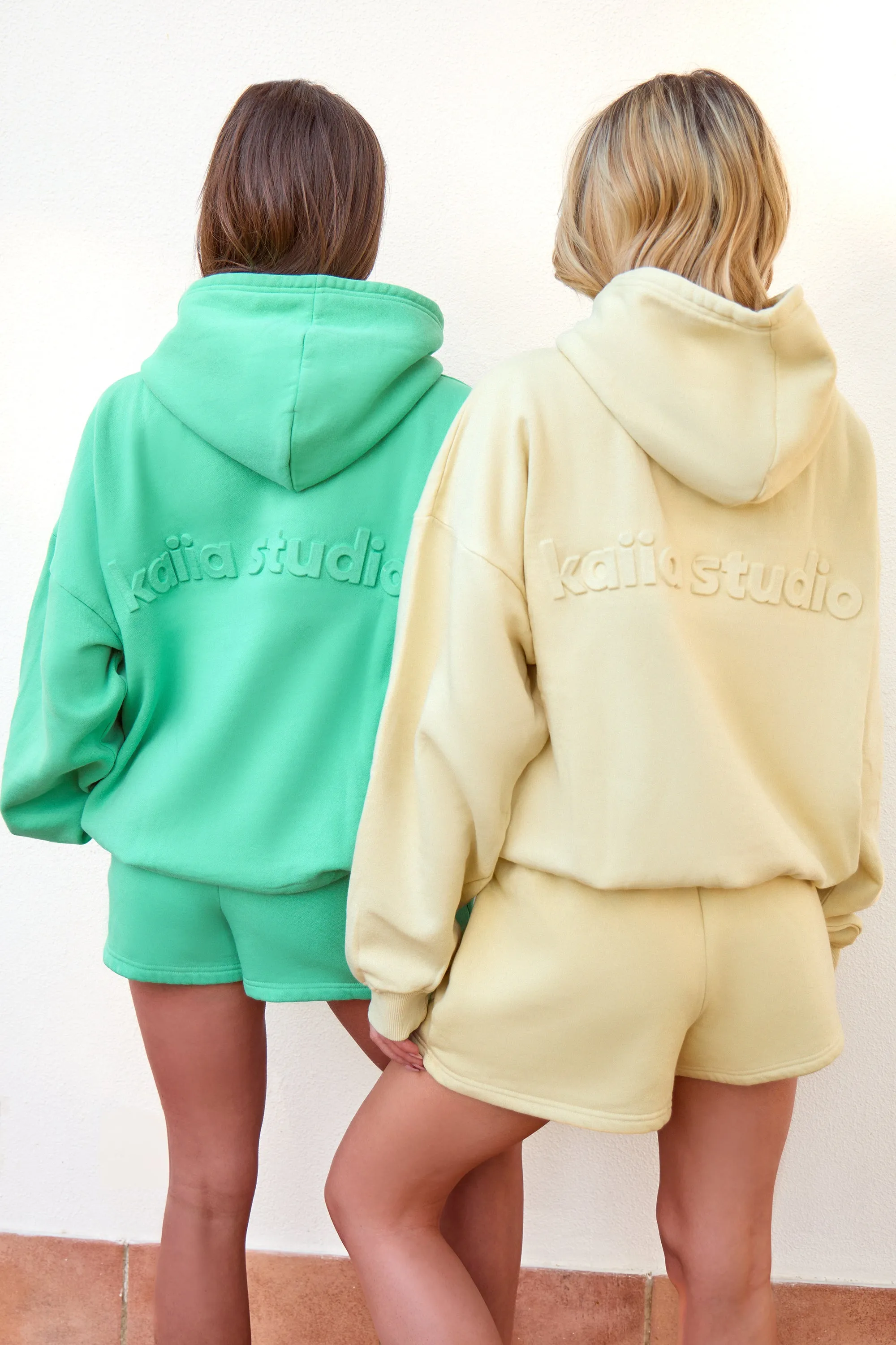 Kaiia Embossed Hoodie Washed Apple Green sold by Kaiia the label product image thumbnail 5