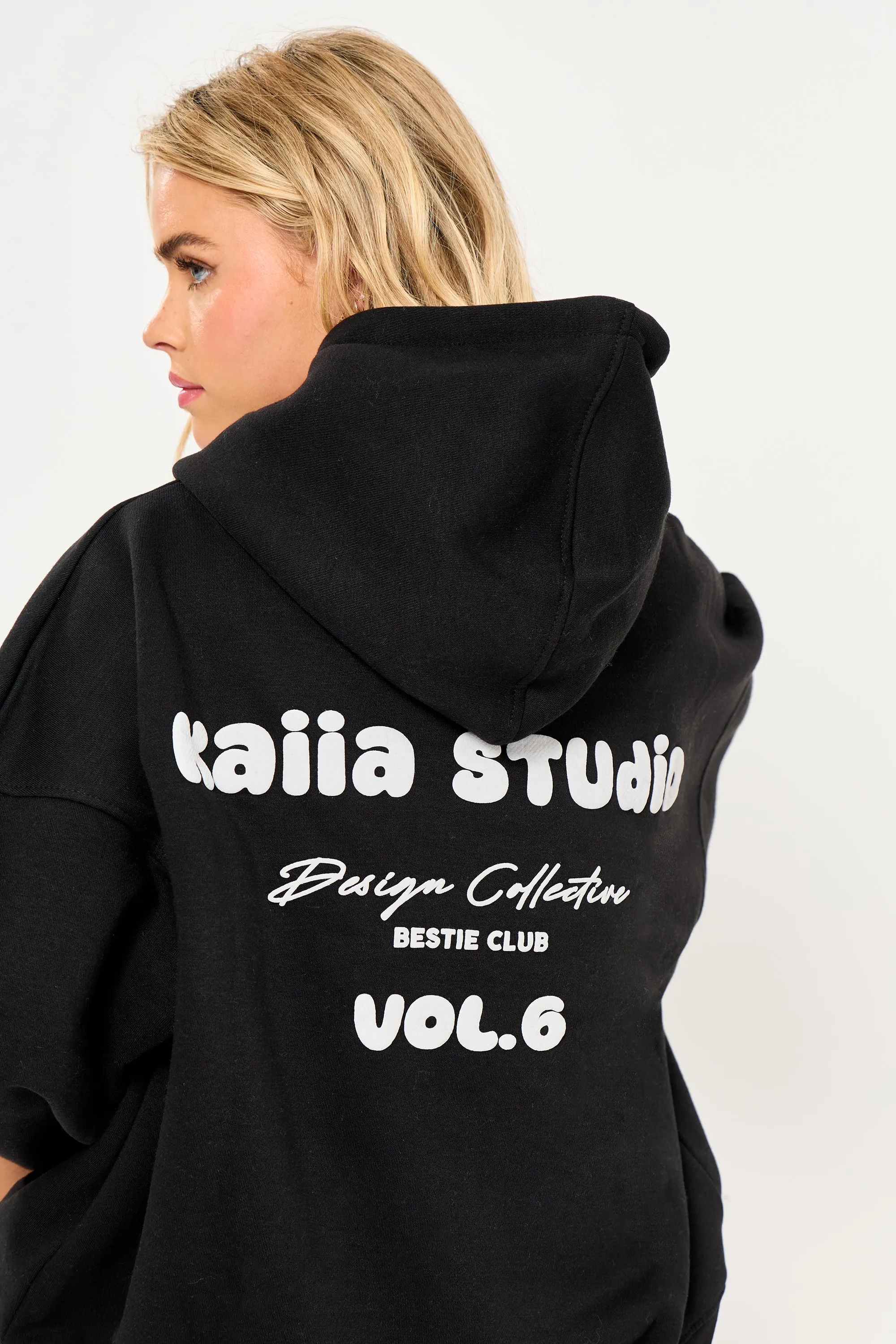 Kaiia Studio Bubble Logo Oversized Hoodie Black sold by Kaiia the label product image thumbnail 2