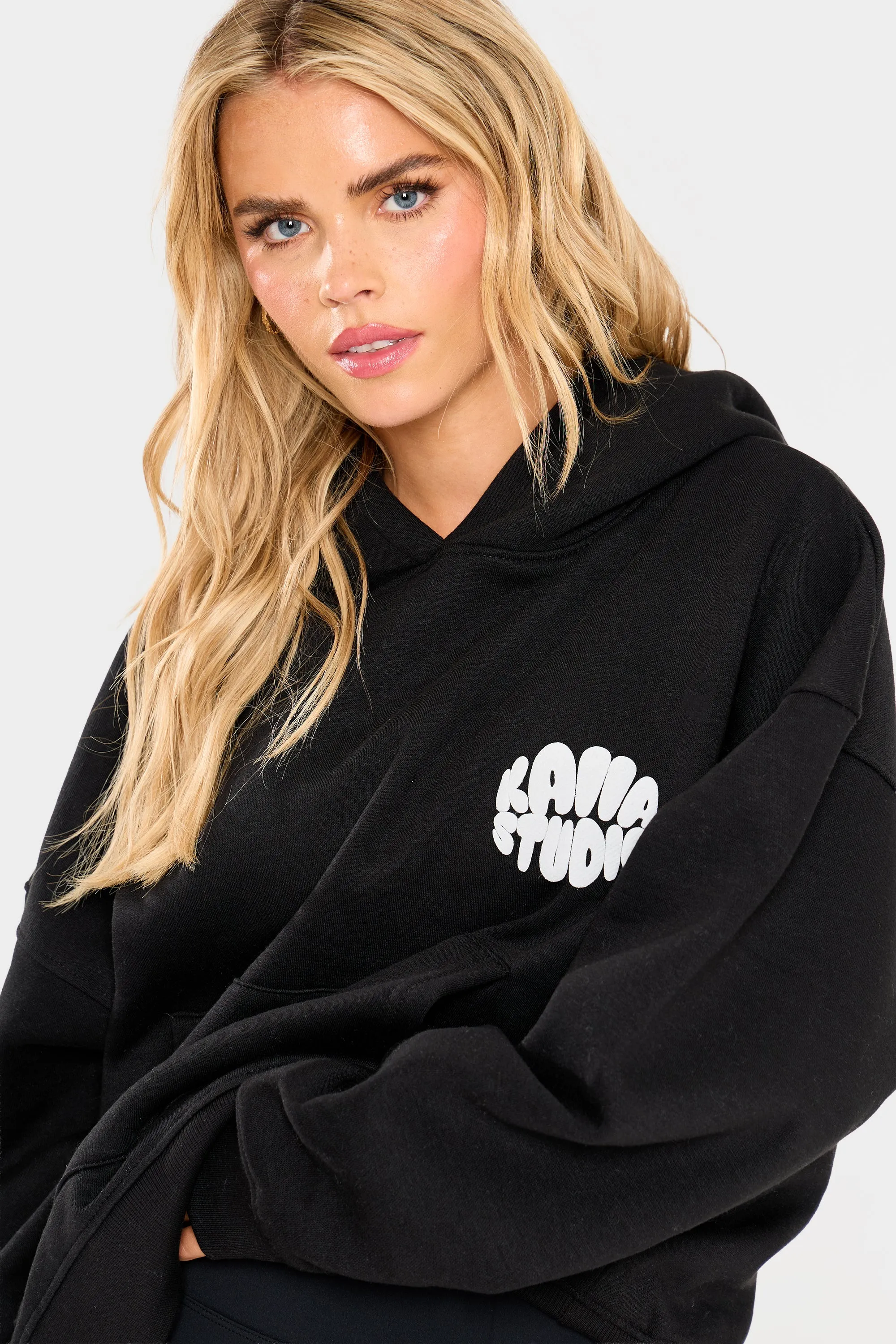 Kaiia Studio Bubble Logo Oversized Hoodie Black sold by Kaiia the label product image thumbnail 5