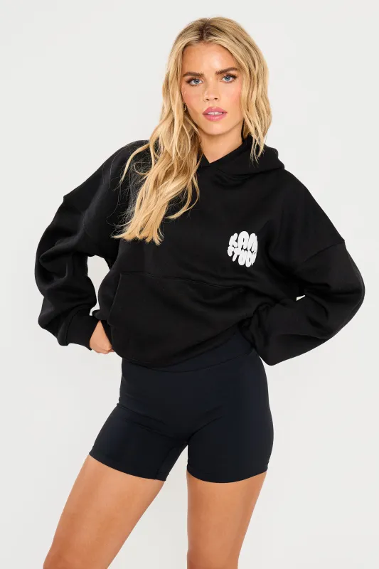 Kaiia Studio Bubble Logo Oversized Hoodie Black made by Kaiia the label