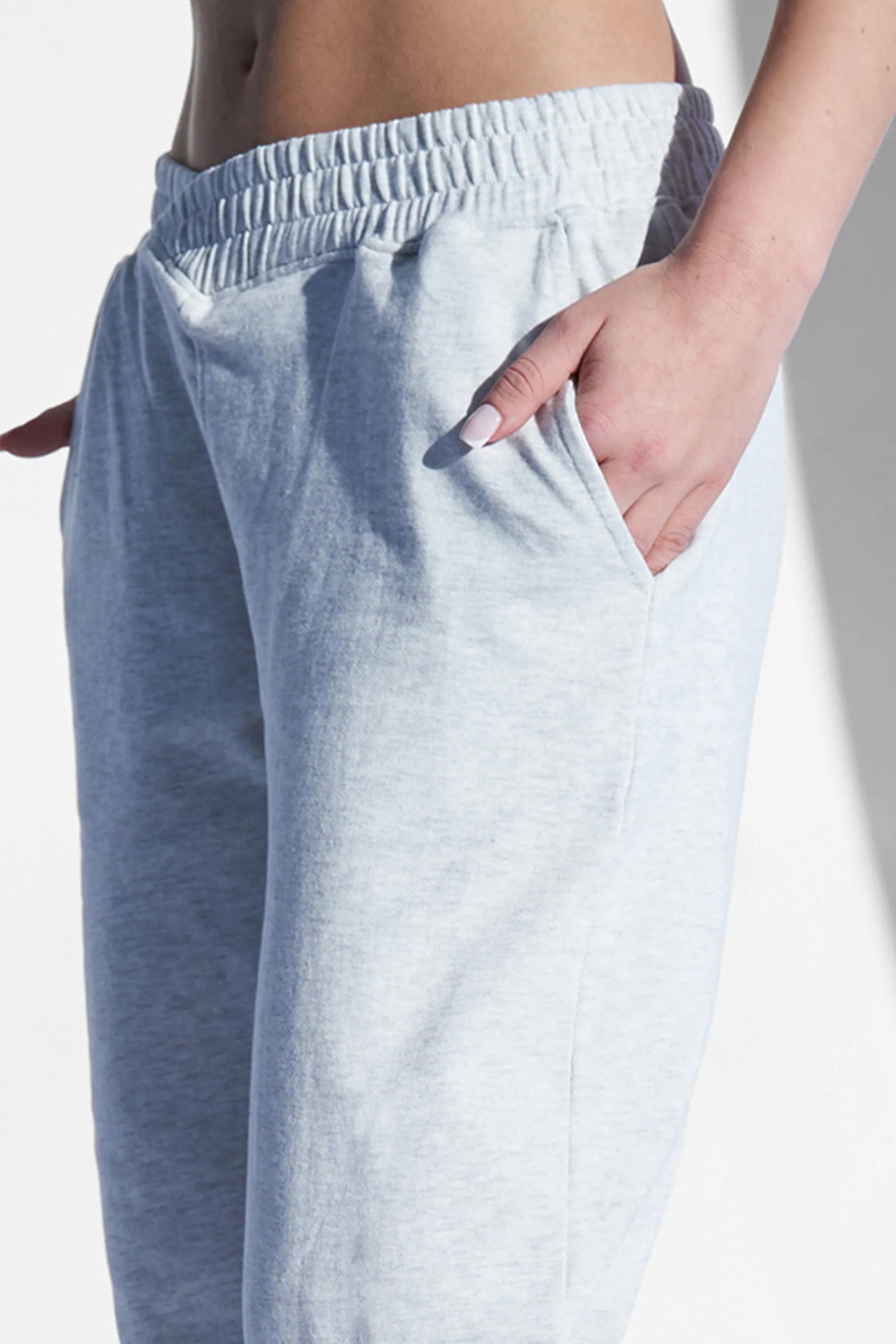Kaiia V Waistband Wide leg Jogger Grey Marl sold by Kaiia the label product image thumbnail 4