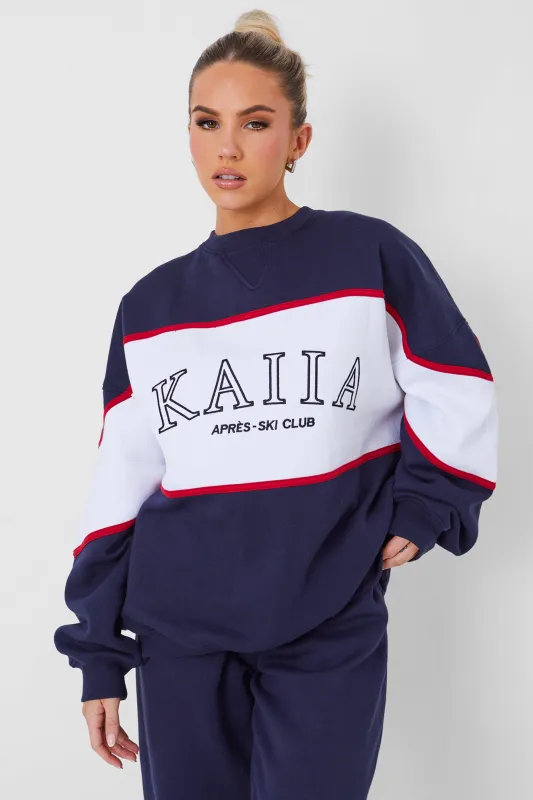 Kaiia Sport Oversized Sweatshirt in Navy made by Kaiia the label