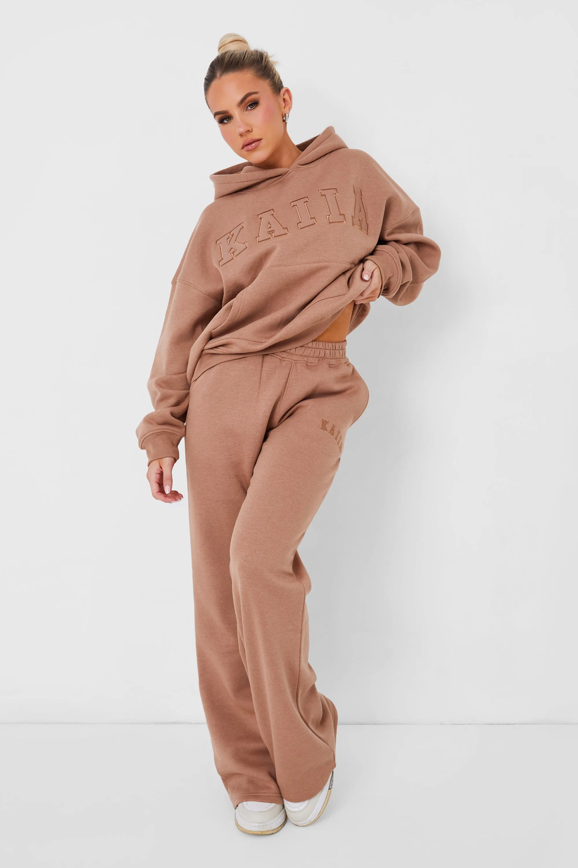 Kaiia Oversized Logo Hoodie in Caramel sold by Kaiia the label product image thumbnail 3