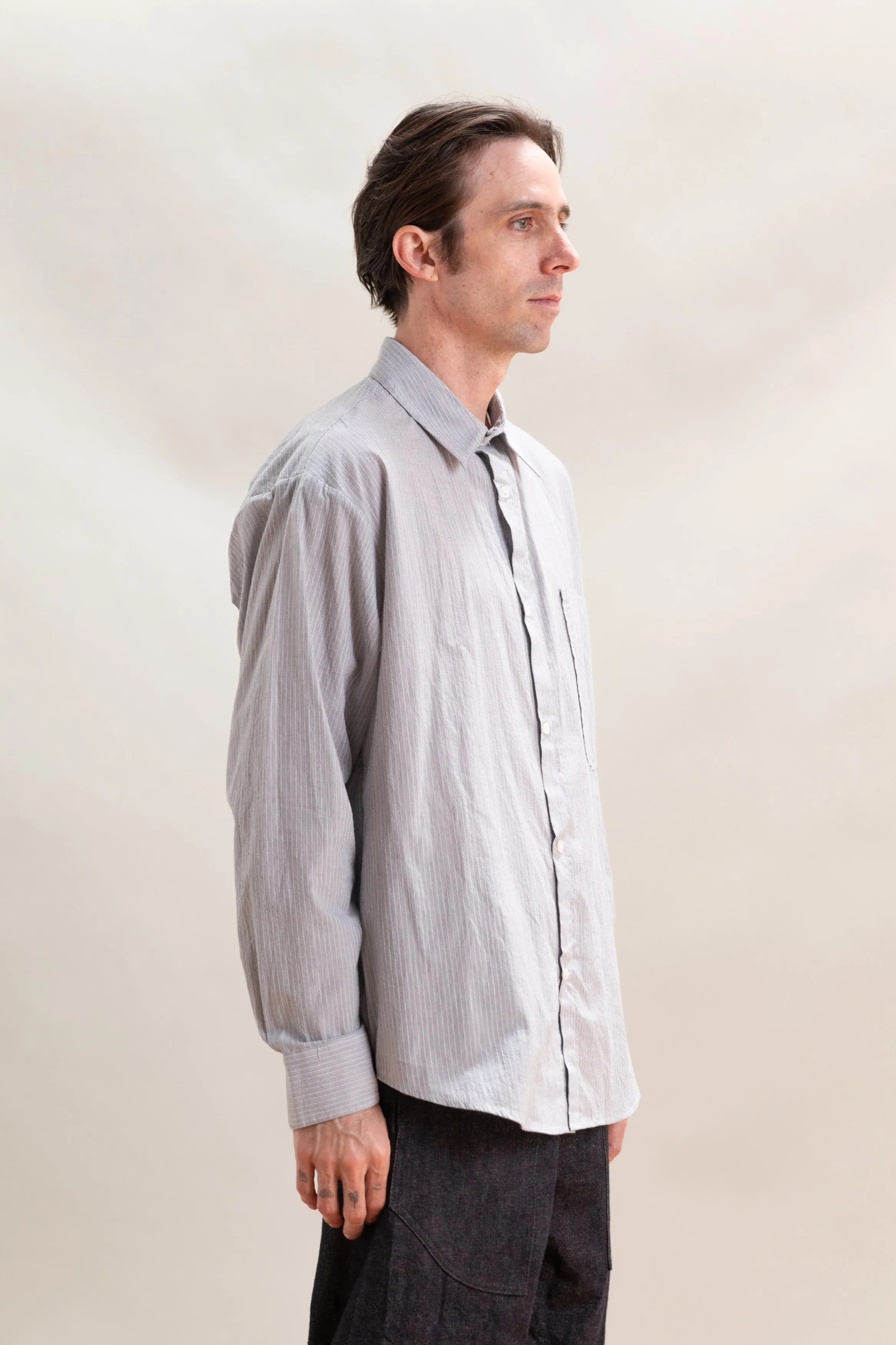 OFFICE SHIRT IN GREY CORDLANE sold by Boswell product image thumbnail 4