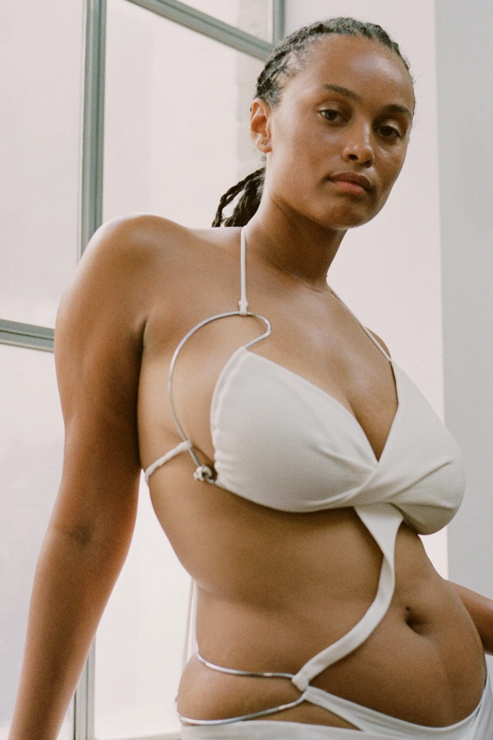 Barely There Twisted Top in Crepe sold by Karoline Vitto