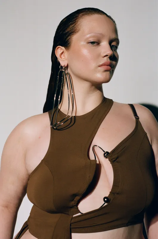 Framed Wrap Top Chestnut sold by Karoline Vitto