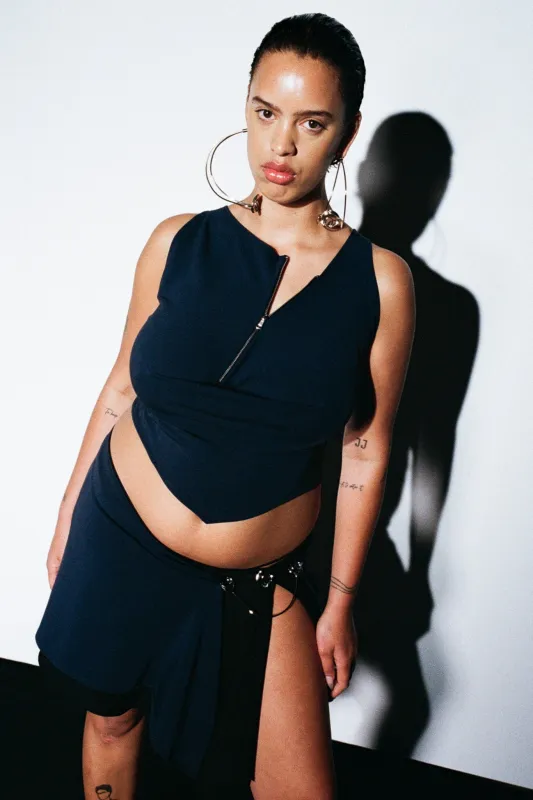 Zip Top Navy sold by Karoline Vitto