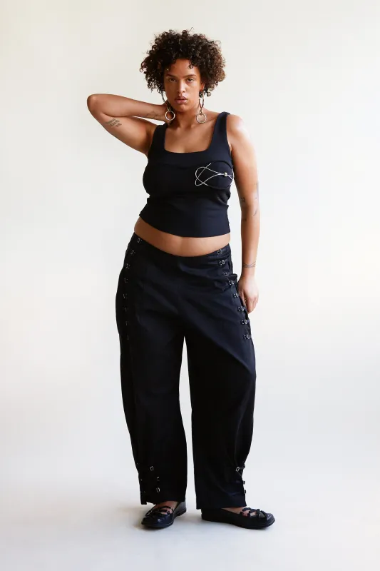 Multi Strap Boyfriend Trousers sold by Karoline Vitto